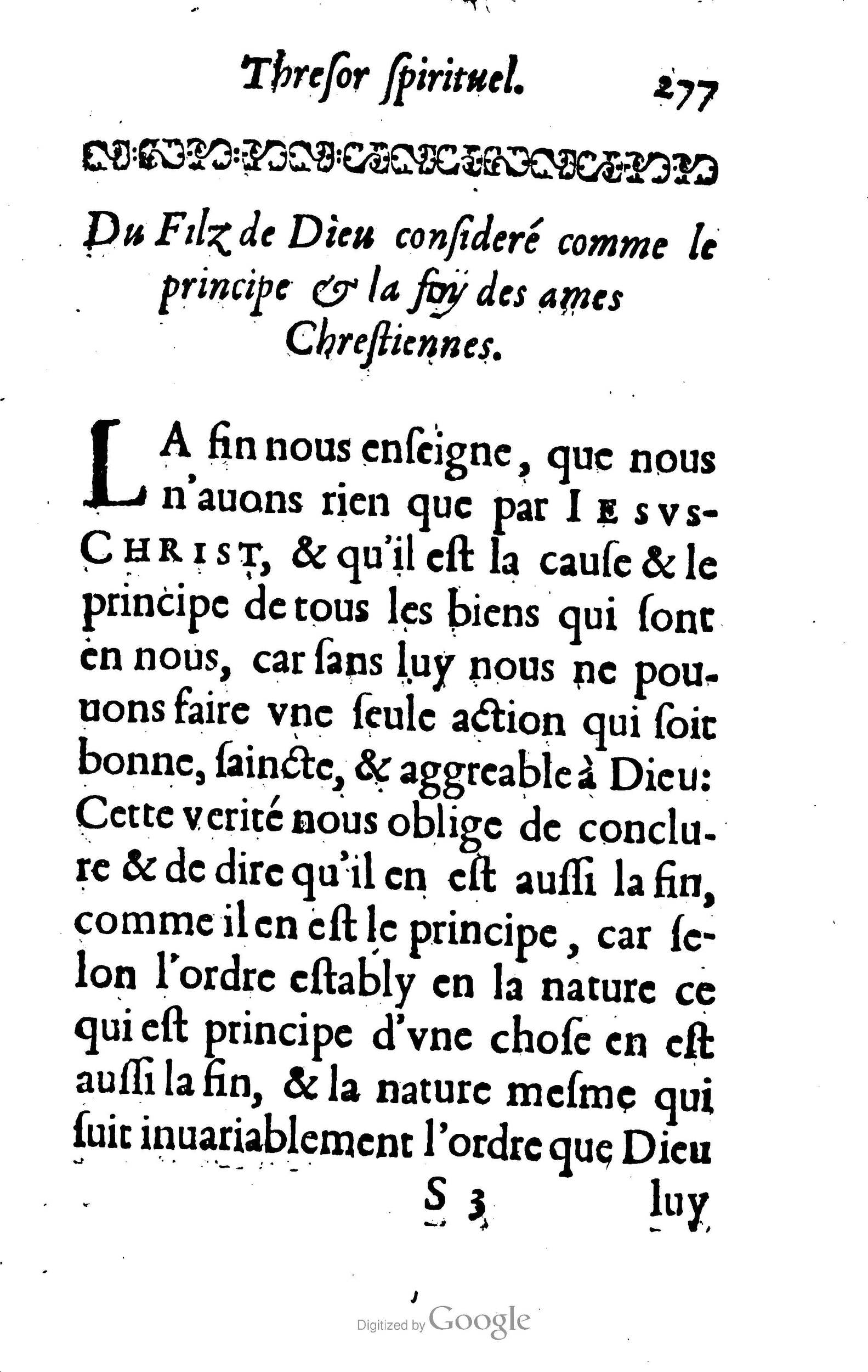 1633 - François Waudré - Trésor spirituel contenant les excellences du christianisme - BM Lyon