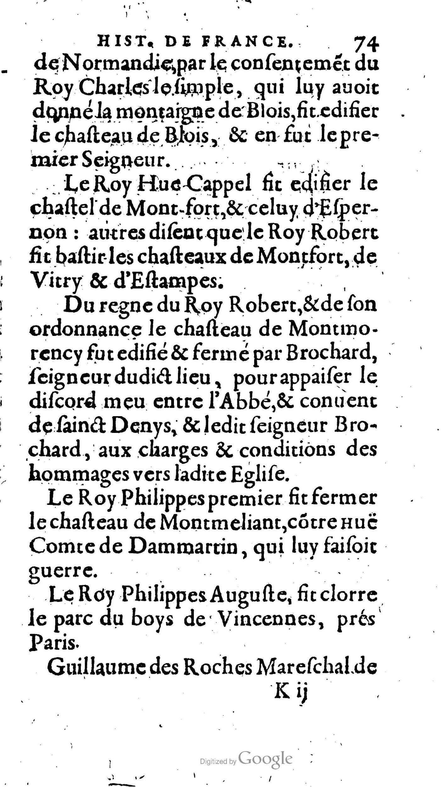 1604 - Galiot Corrozet - Trésor des histoires de France - BNC Florence