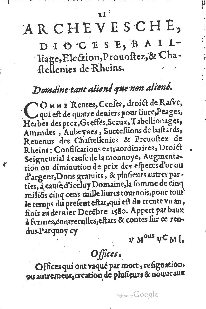 1581 - s.n. - Secret des trésors de France (Livre II) - BSB Munich