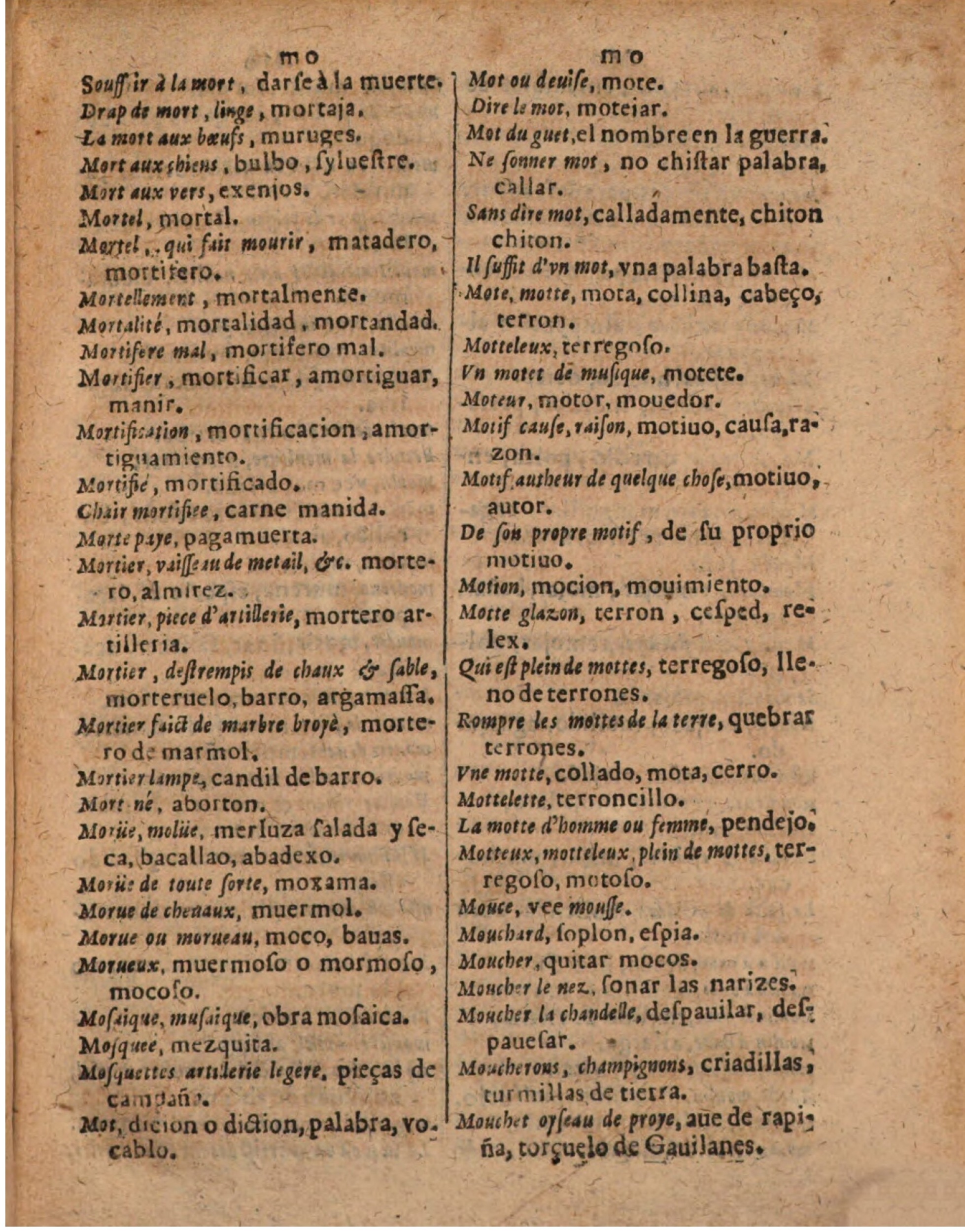 1624 - Hubert Antoine - Trésor des deux langues espagnole et française (Seconde partie) - BSB Munich