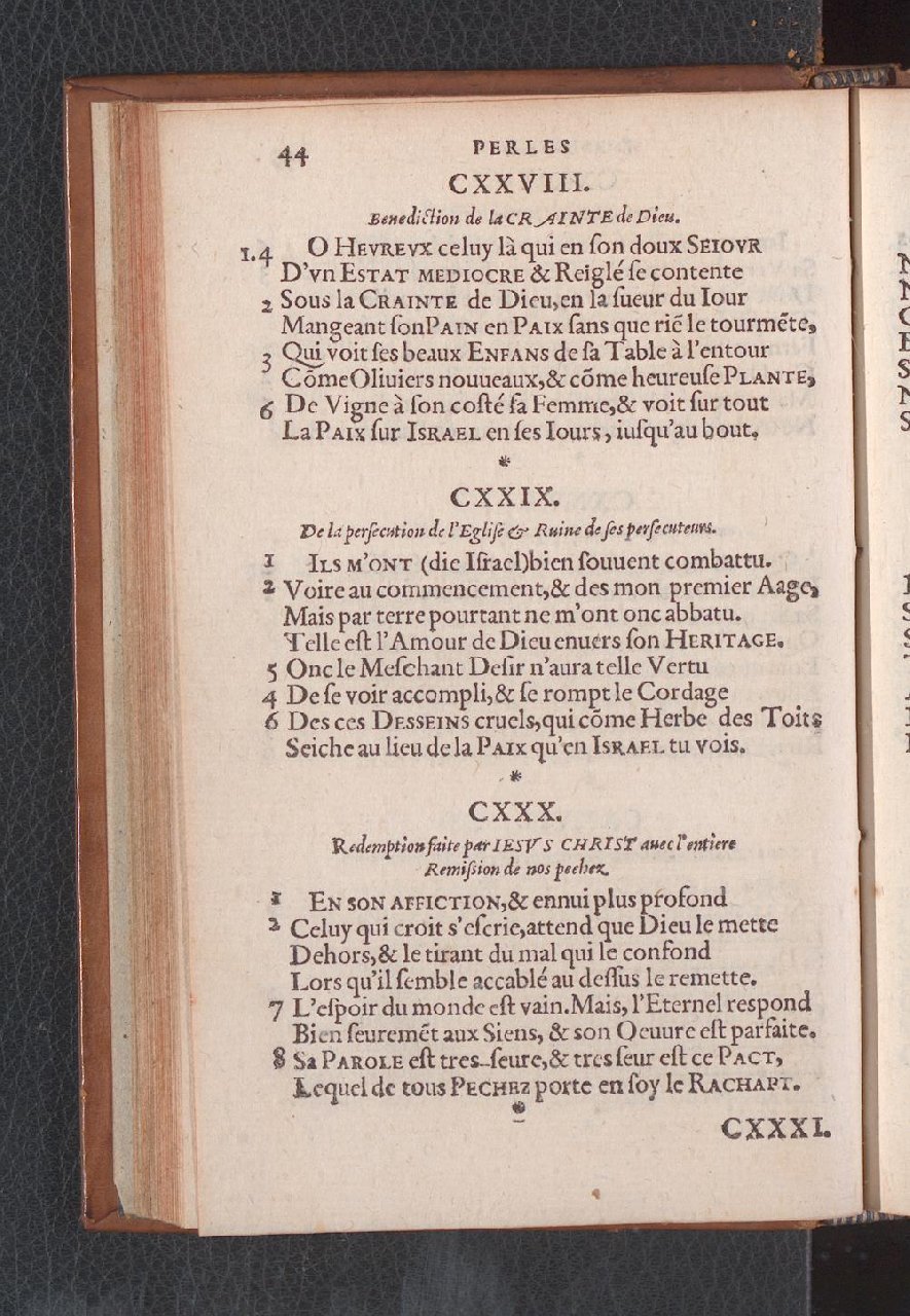 1577 - Jean de Laon - Trésor des 150 psaumes de David - Genève