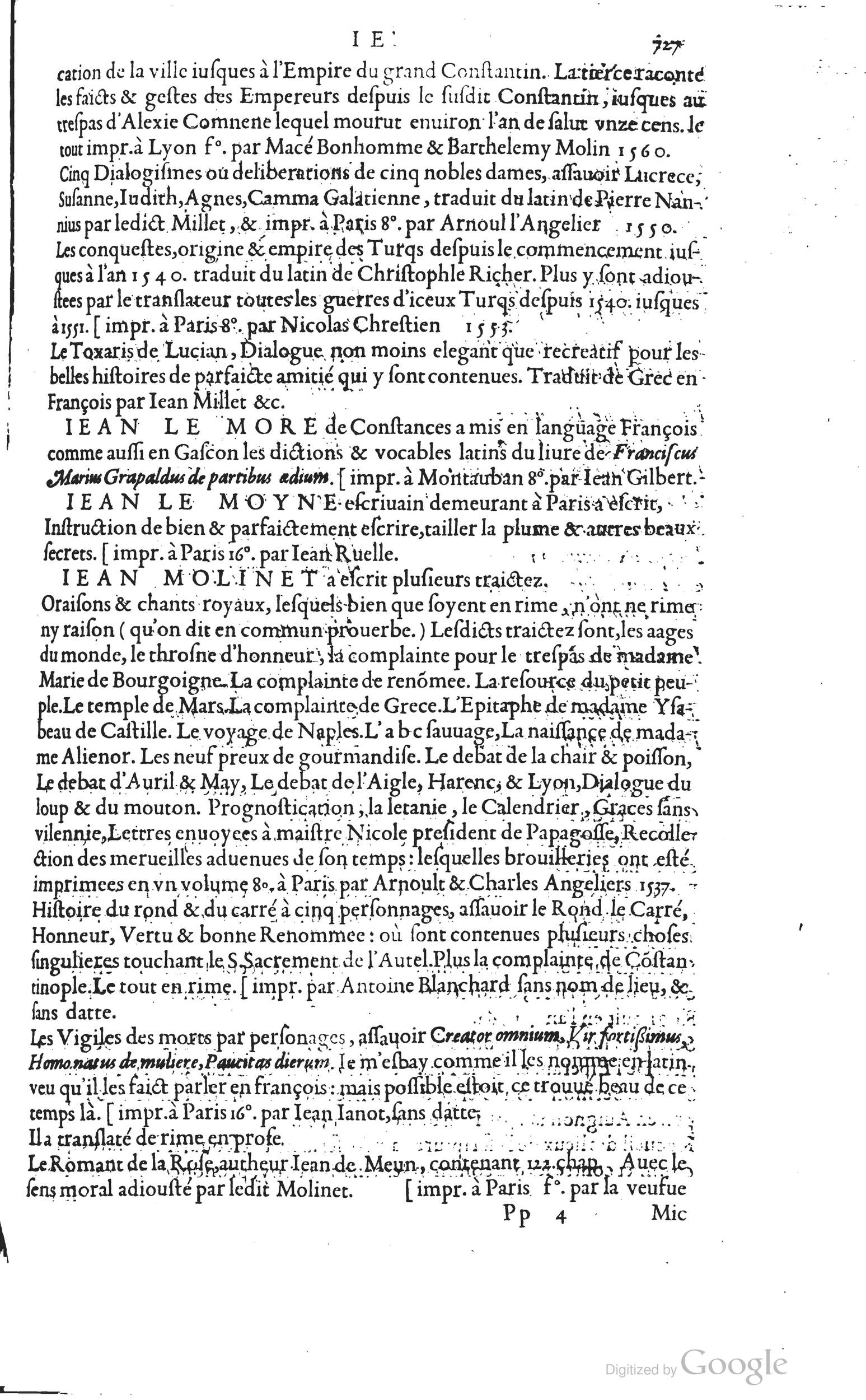 1585 - Barthélemy Honorat - Bibliothèques françaises - BSB Munich