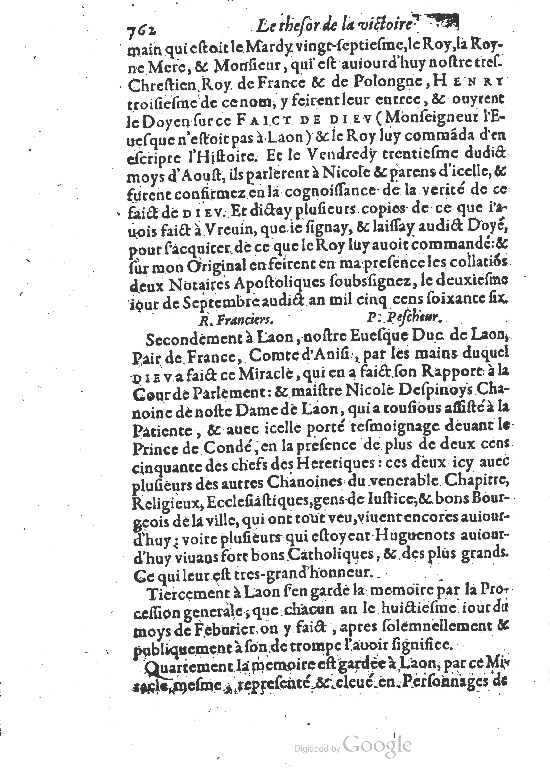 1578 - Nicolas Chesneau - Trésor et entière histoire de la triomphante victoire du corps de Dieu sur l’esprit malin - British Library