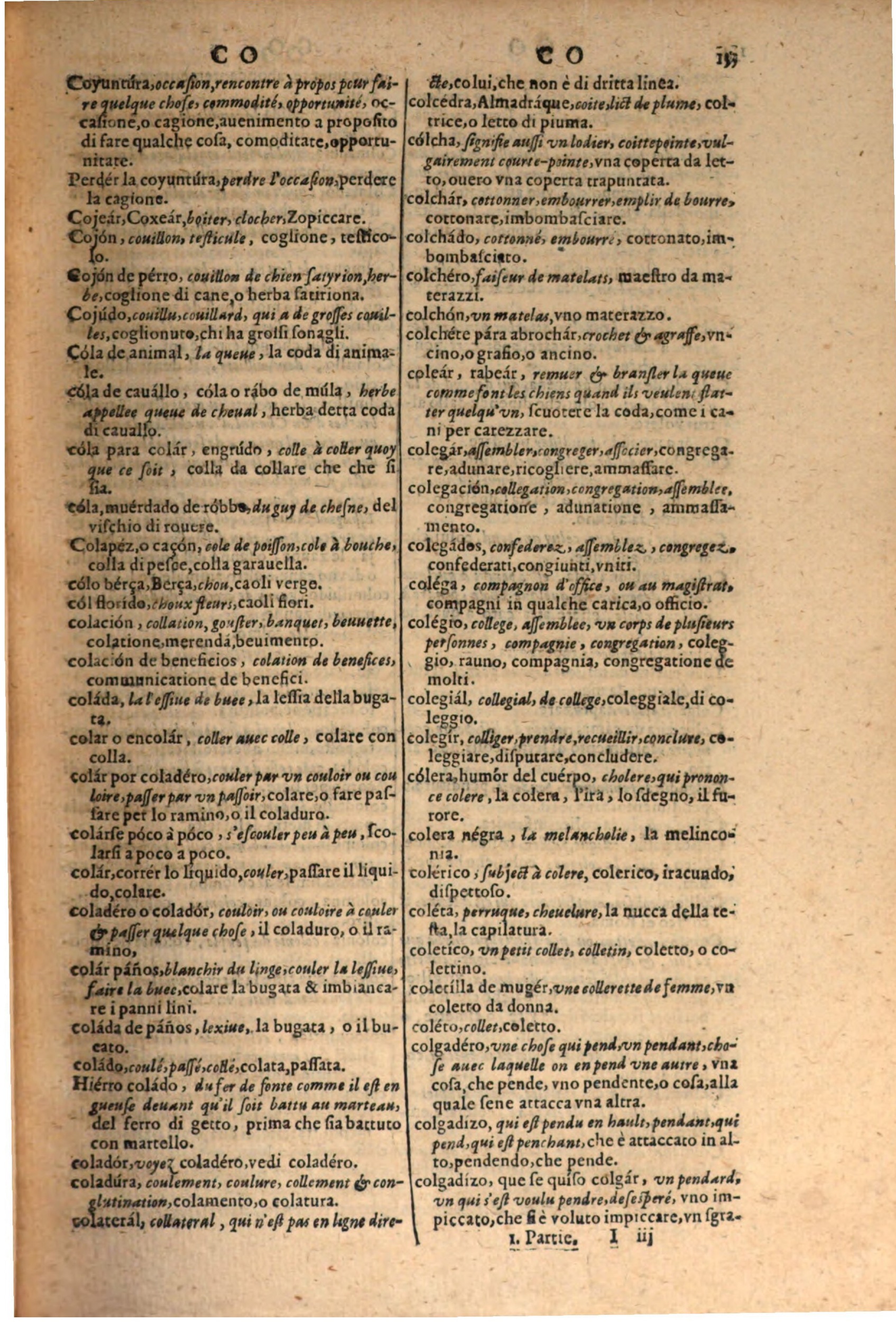 1606 - Samuel Crespin - Thresor des trois langues, francoise, italiene et espagnolle - BSB Munich