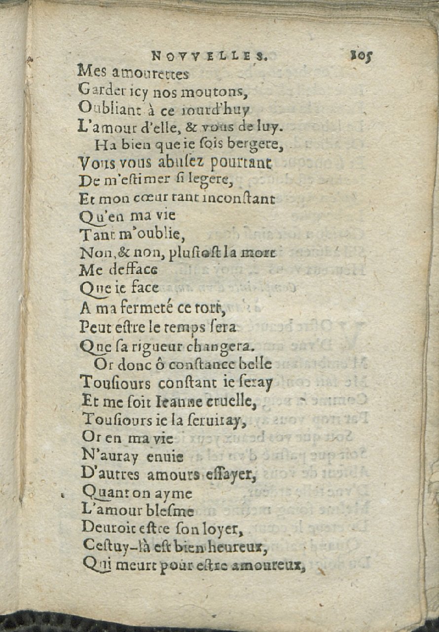 1575 - Pierre Brenouzet - Trésor de tous les recueils de chansons, tant amoureuses, rustiques, que musicales - Det KLG Copenhague