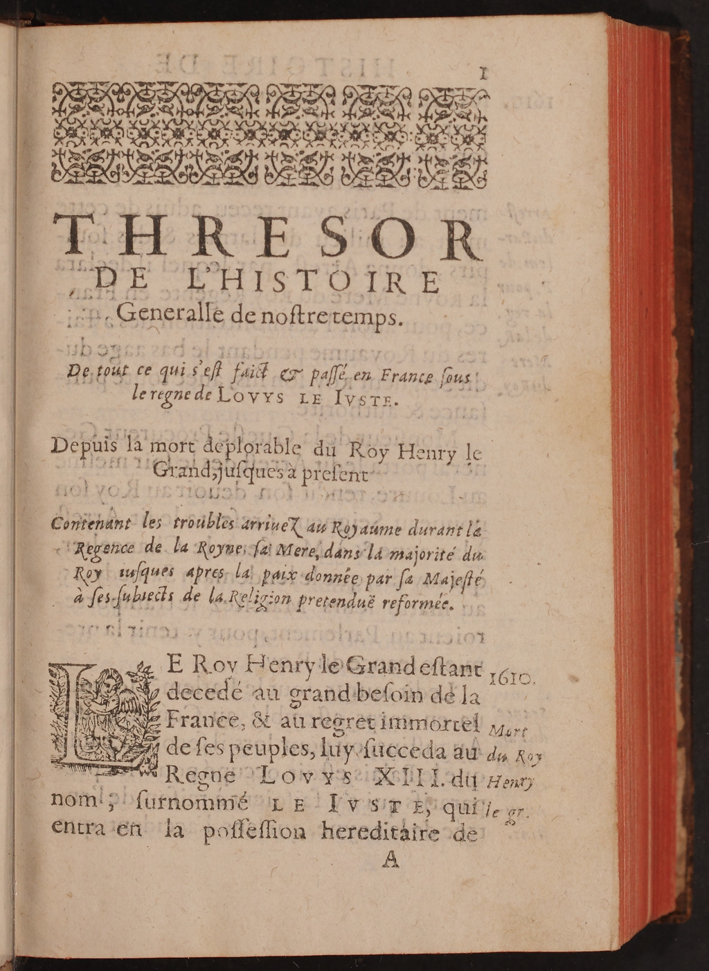 1624 - Joseph Bouillerot - Trésor de l’histoire générale de notre temps - BnF Arsenal