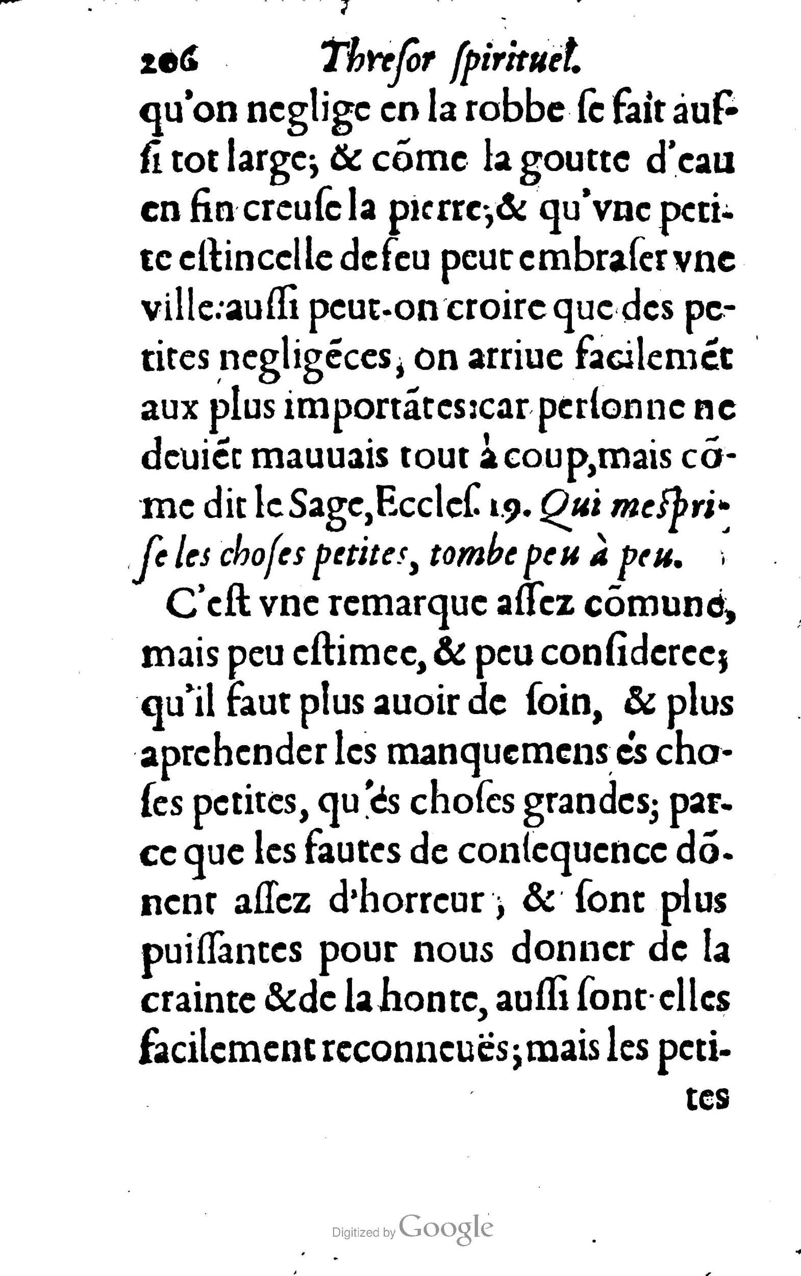 1633 - François Waudré - Trésor spirituel contenant les excellences du christianisme - BM Lyon