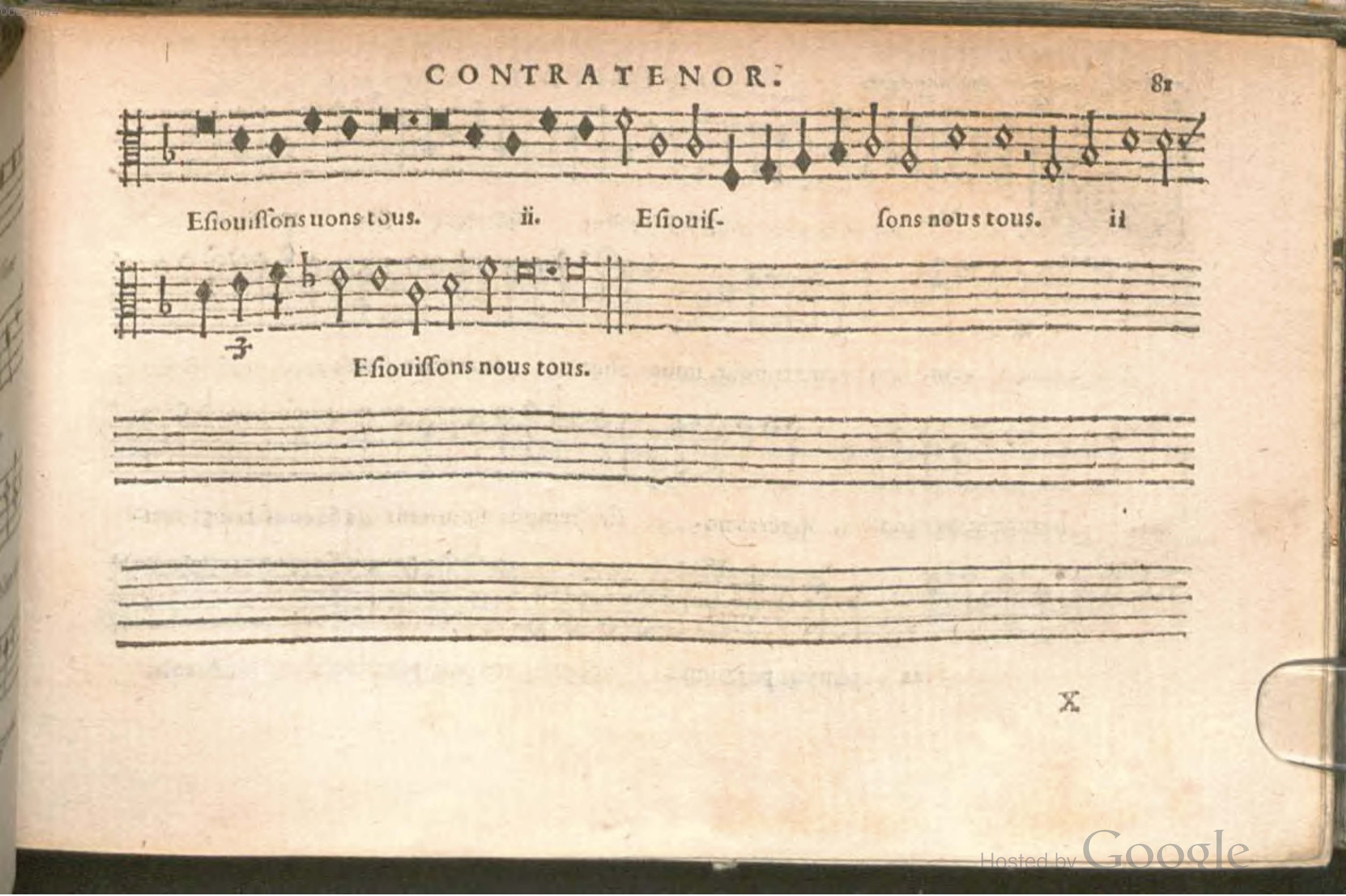 1576 - [Pierre de Saint-André] - Trésor de musique d’Orlande de Lassus Contratenor - BSB Munich