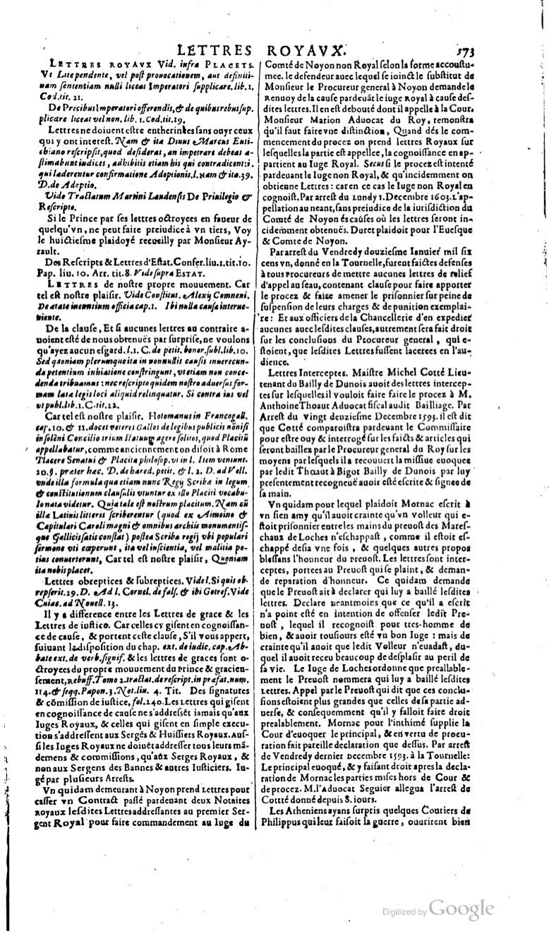 1629 - Veuve Nicolas Buon - Trésor du droit français (29620 T. 2) - BM Lyon