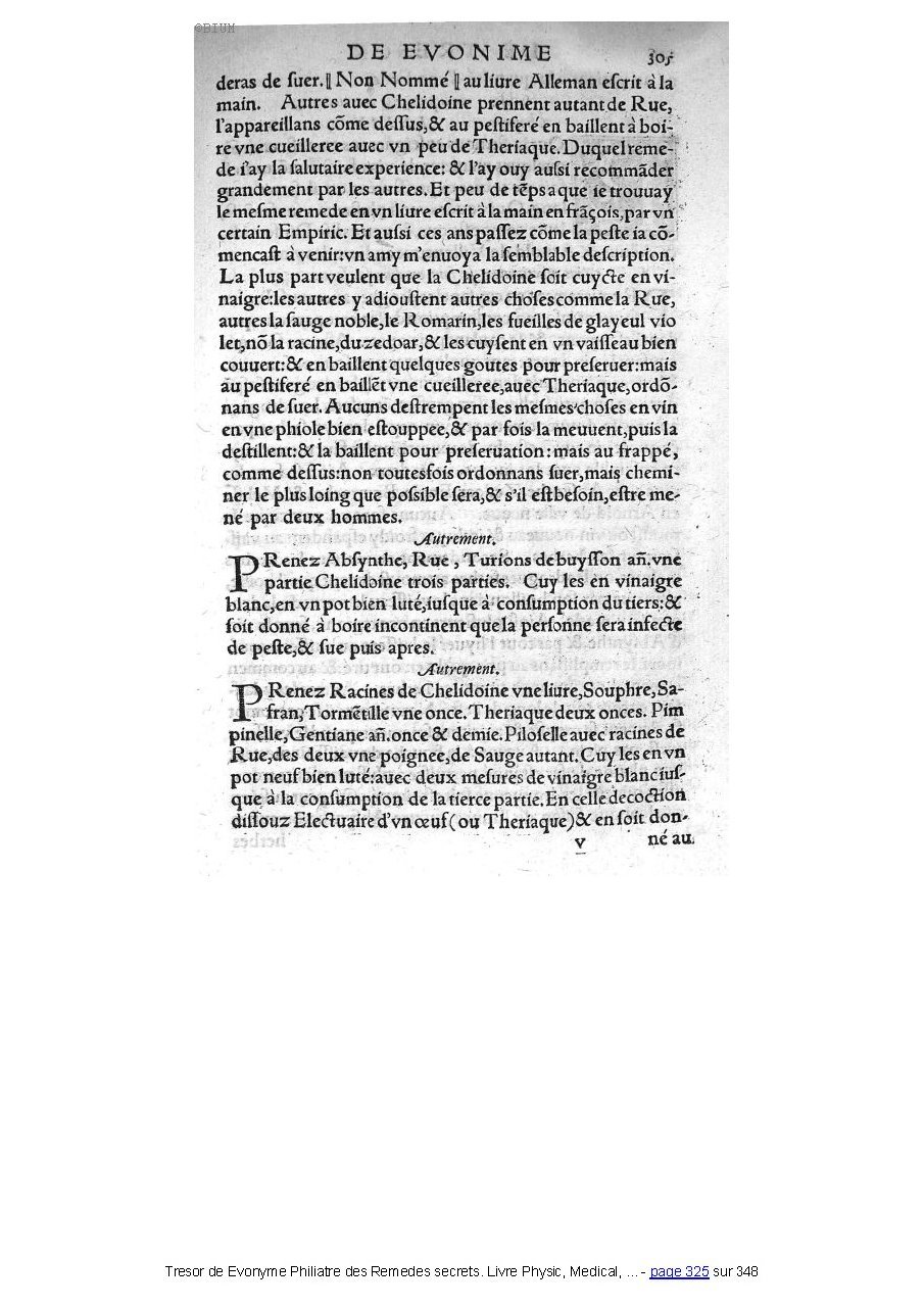 1555 - Balthazar Arnoullet - Trésor d’Évonyme Philiatre - Université Paris Cité