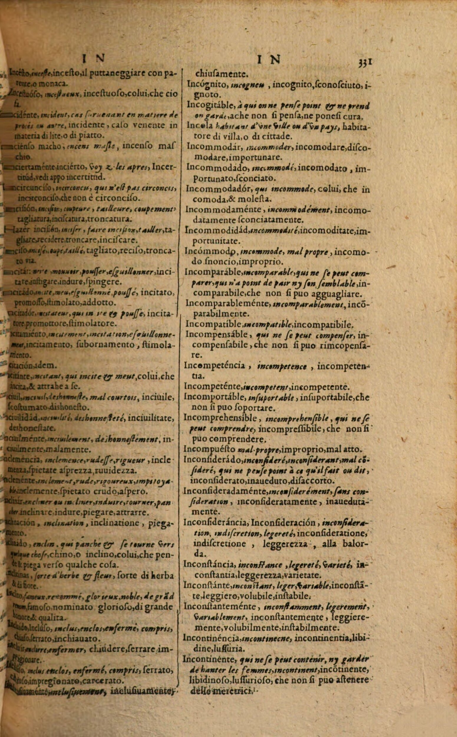 1617 - Samuel Crespin - Trésor des trois langues espagnole, française et italienne (Première partie) - Regensburg