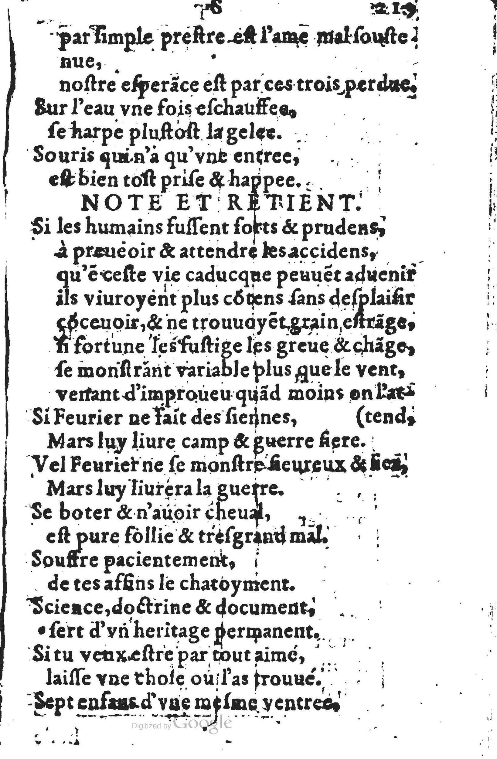 1578 - Nicolas Lescuyer - Trésor des sentences dorées - UGent