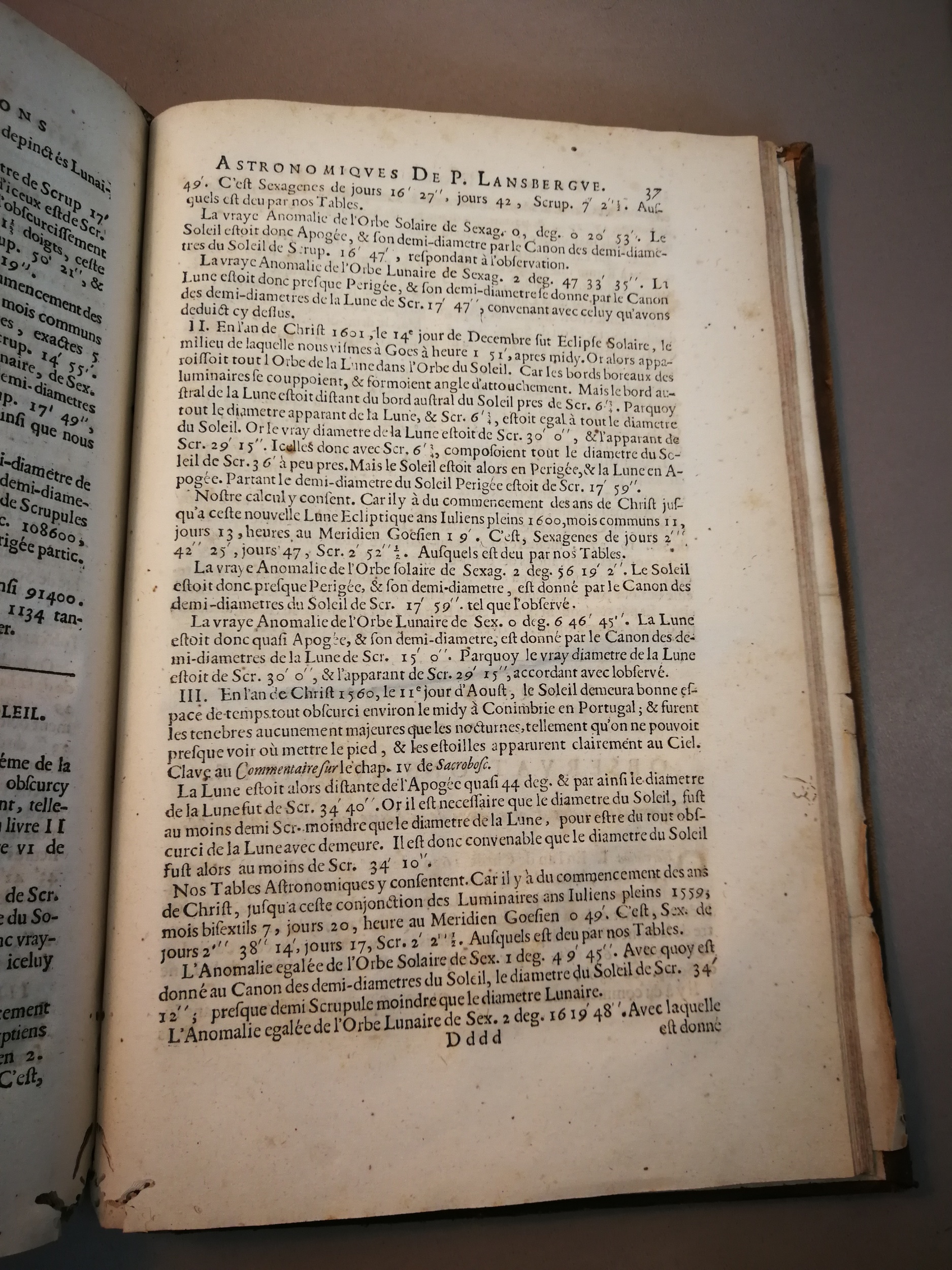 1633 - Zacharie Roman - Trésor d’observations astronomiques - BM Marseille