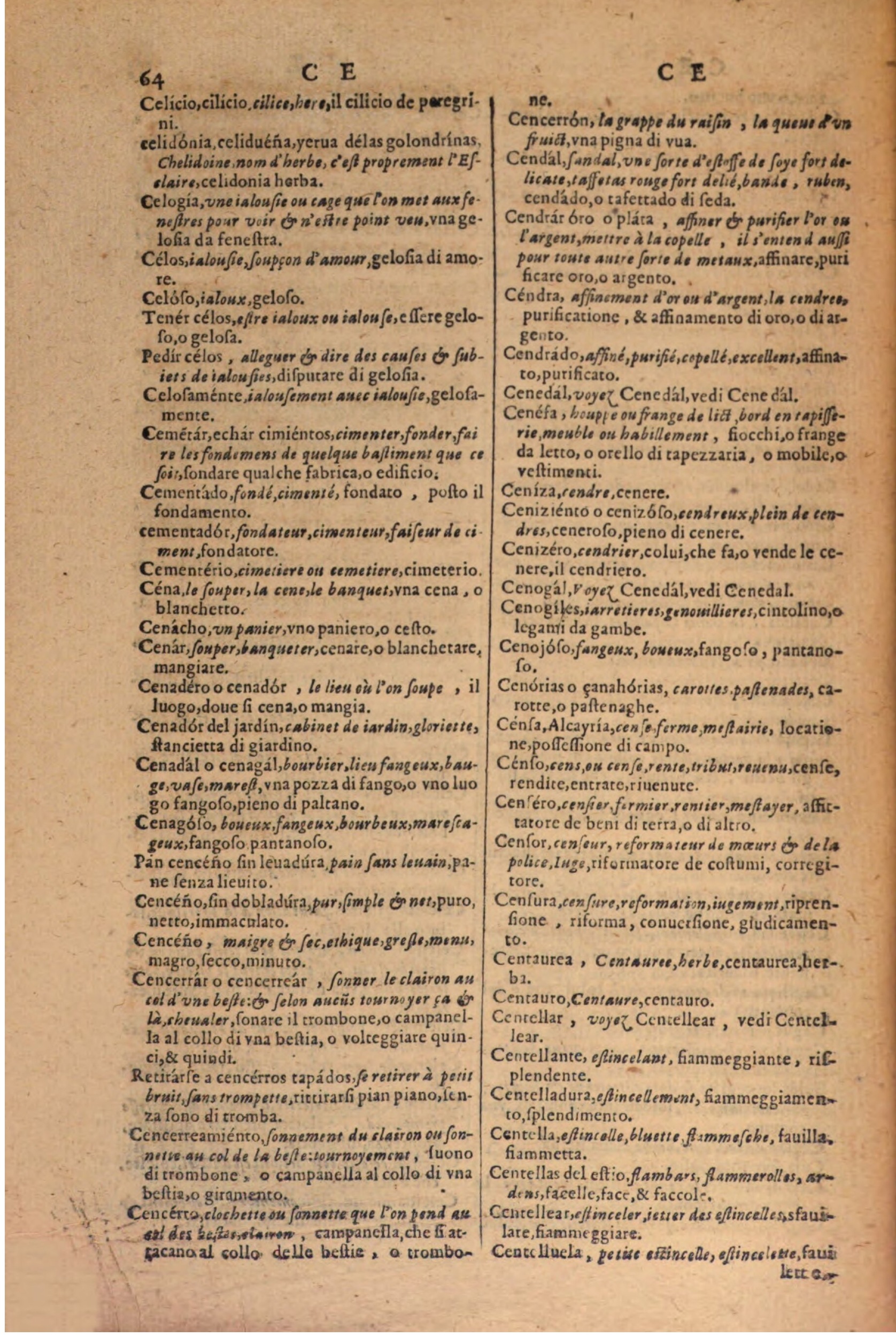 1606 - Samuel Crespin - Thresor des trois langues, francoise, italiene et espagnolle - BSB Munich