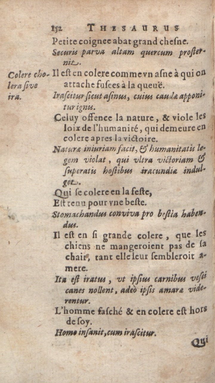 1612 - Dominicus Custos - Trésor des proverbes français  - Bibliopol-Olomuc
