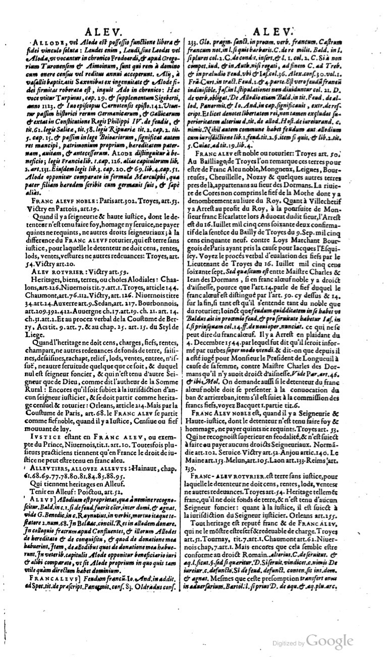 1629 - Veuve Nicolas Buon - Trésor du droit français (21754 T. 1) - BM Lyon