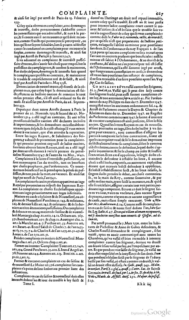 1629 - Veuve Nicolas Buon - Trésor du droit français (29620 T. 1) - BM Lyon