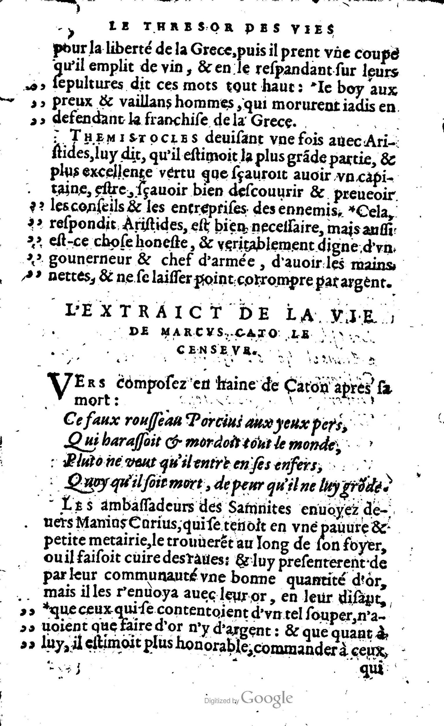 1568 - Willem Silvius - Trésor des vies de Plutarque - Anvers Plantin-Moretus