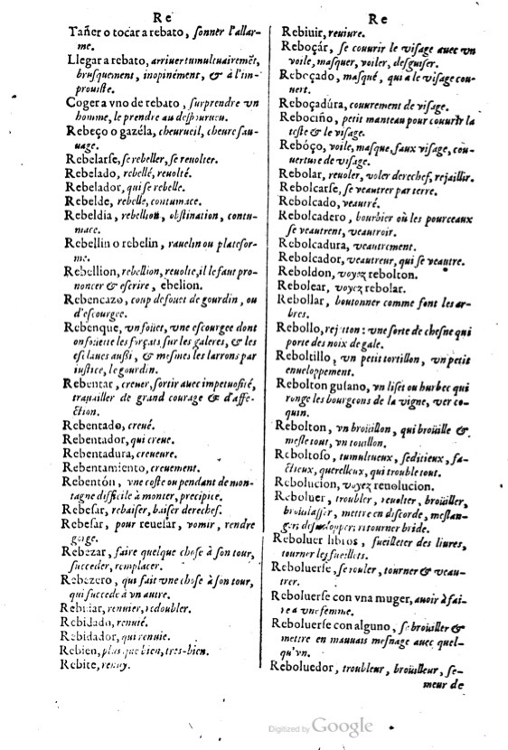 1621 - Adrian Tiffaine - Trésor des deux langues espagnole et française - BM Lyon