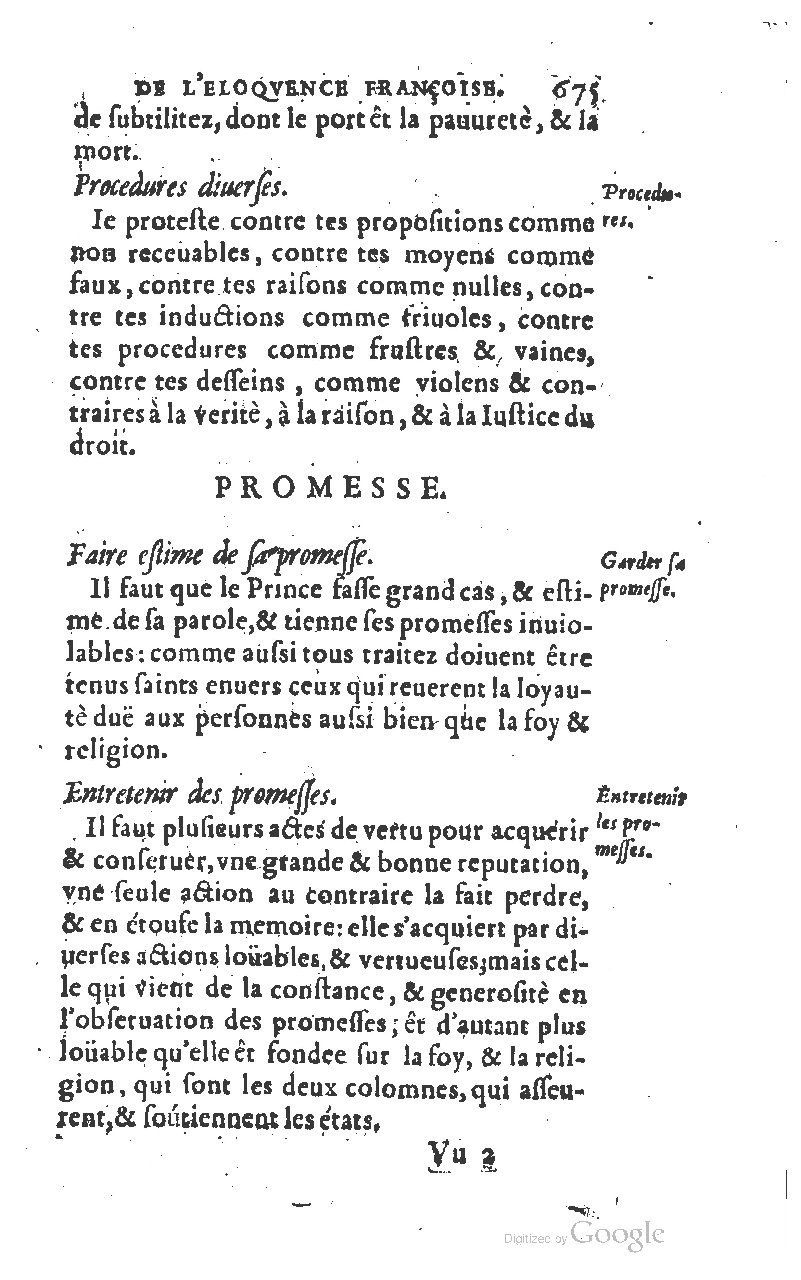 1610 - Louis Coste - Trésor de l’éloquence française (Seconde partie) - BM Lyon