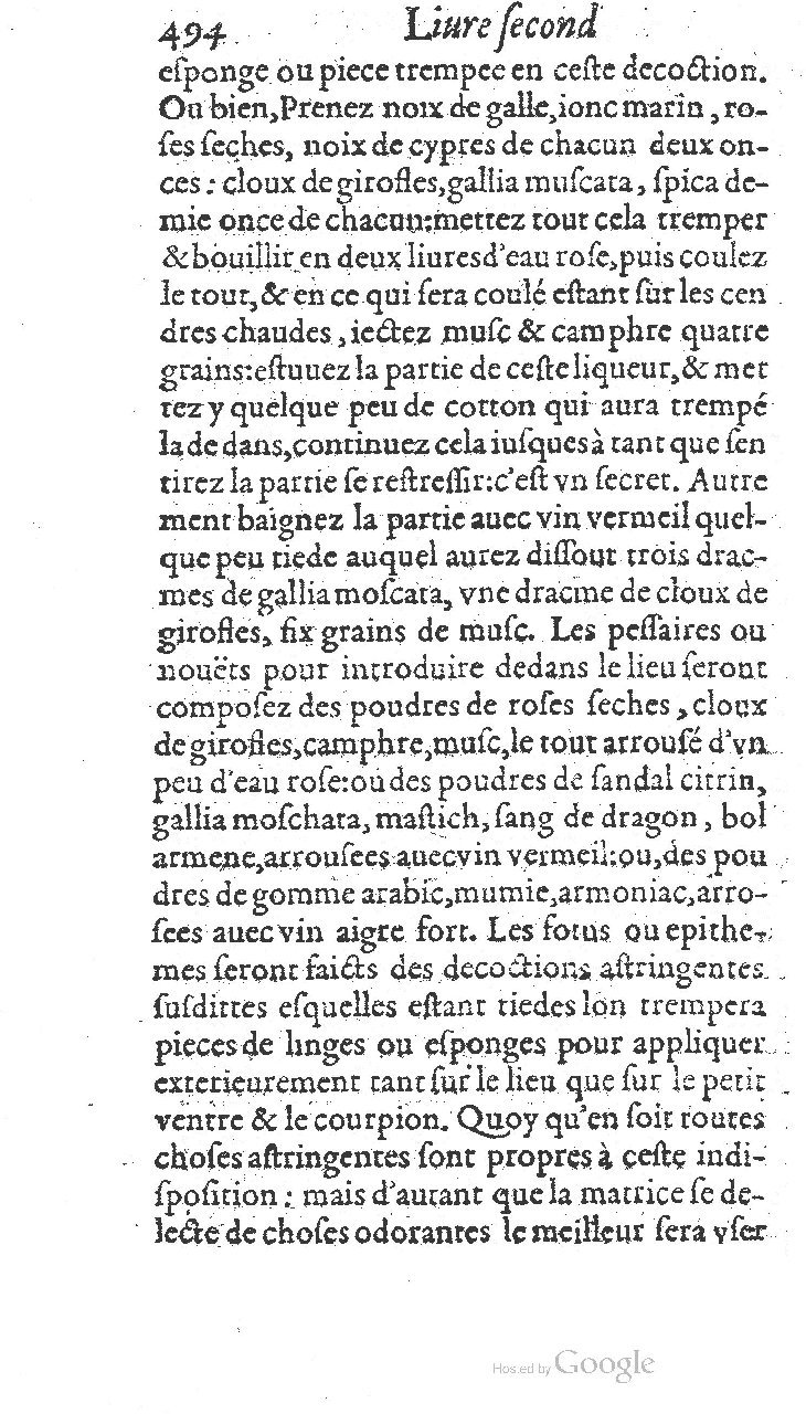 1585 - Jacques du Puis - Trésor des remèdes secrets pour les maladies des femmes - BnF