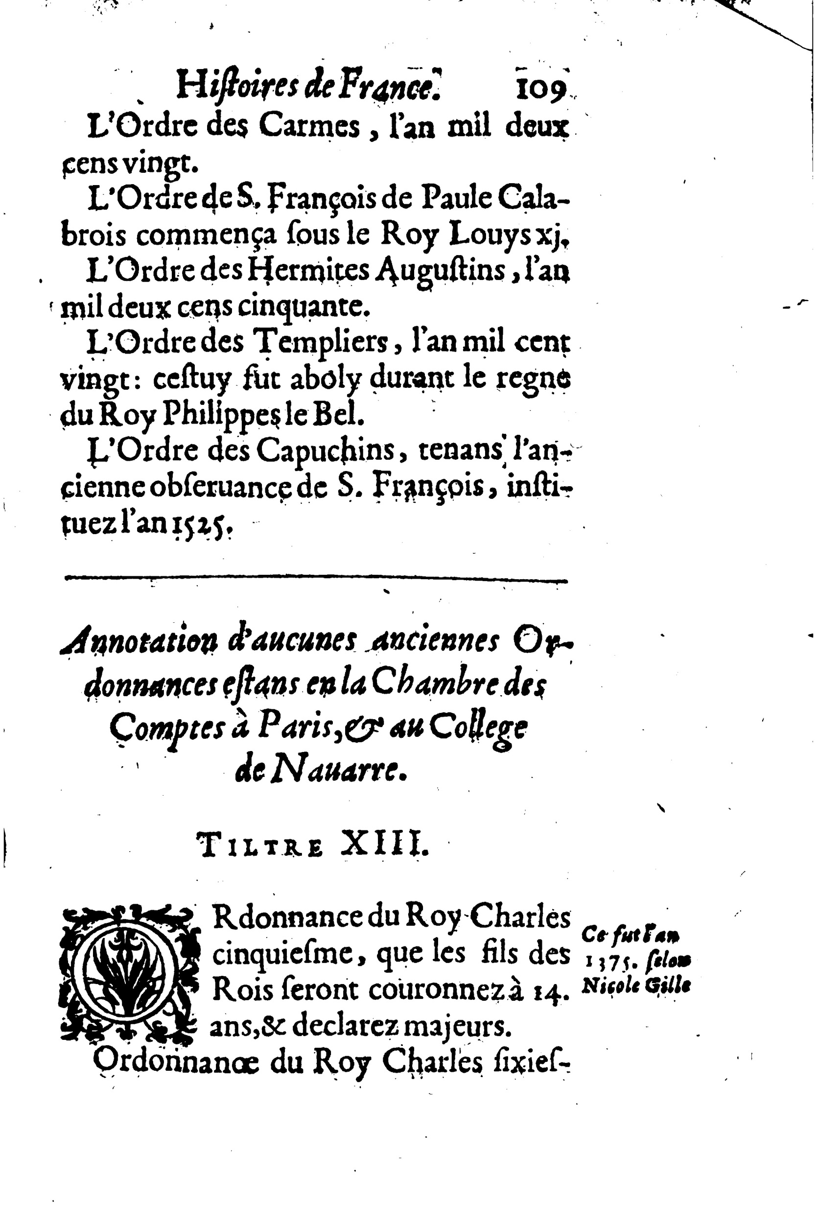 1633 - Jean Corrozet - Trésor des histoires de France - BM Lyon 1633 - Jean Corrozet - Trésor des histoires de France - BM Lyon