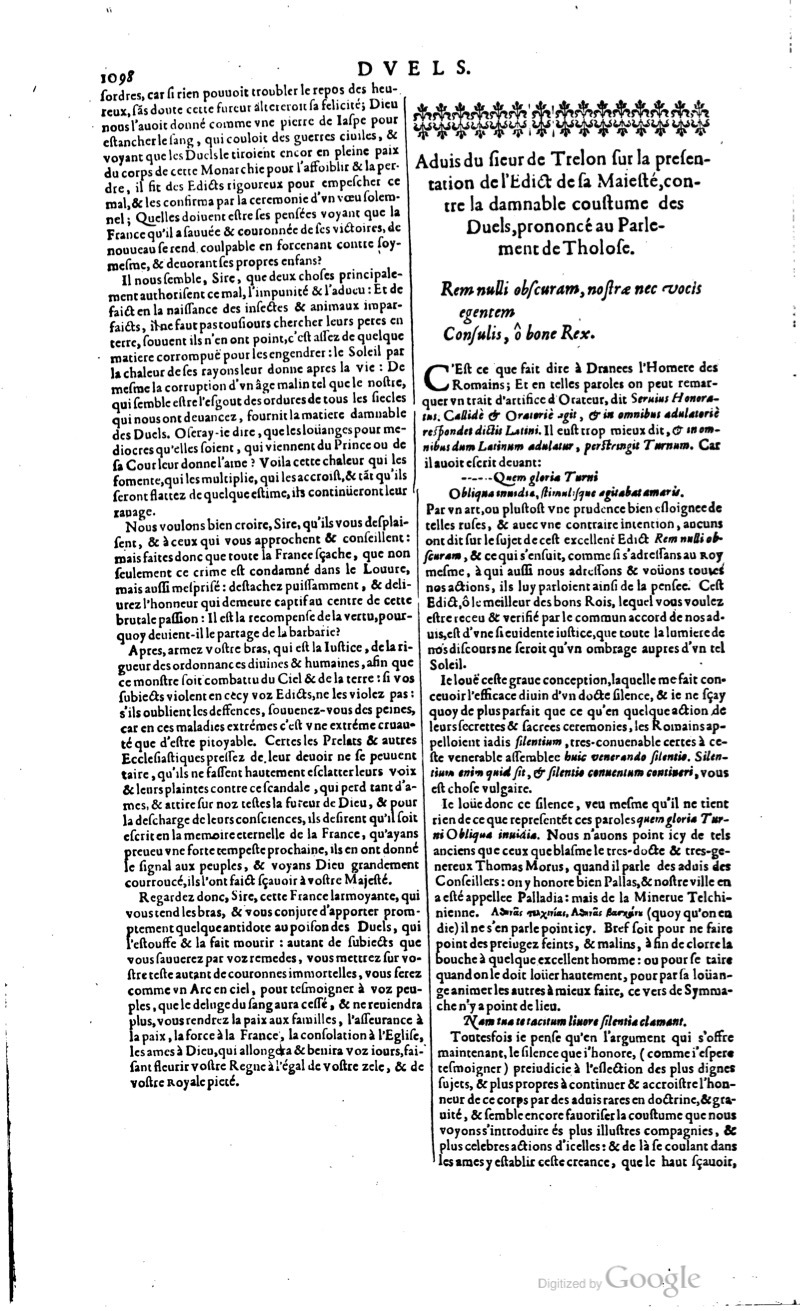 1629 - Veuve Nicolas Buon - Trésor du droit français (29620 T. 1) - BM Lyon