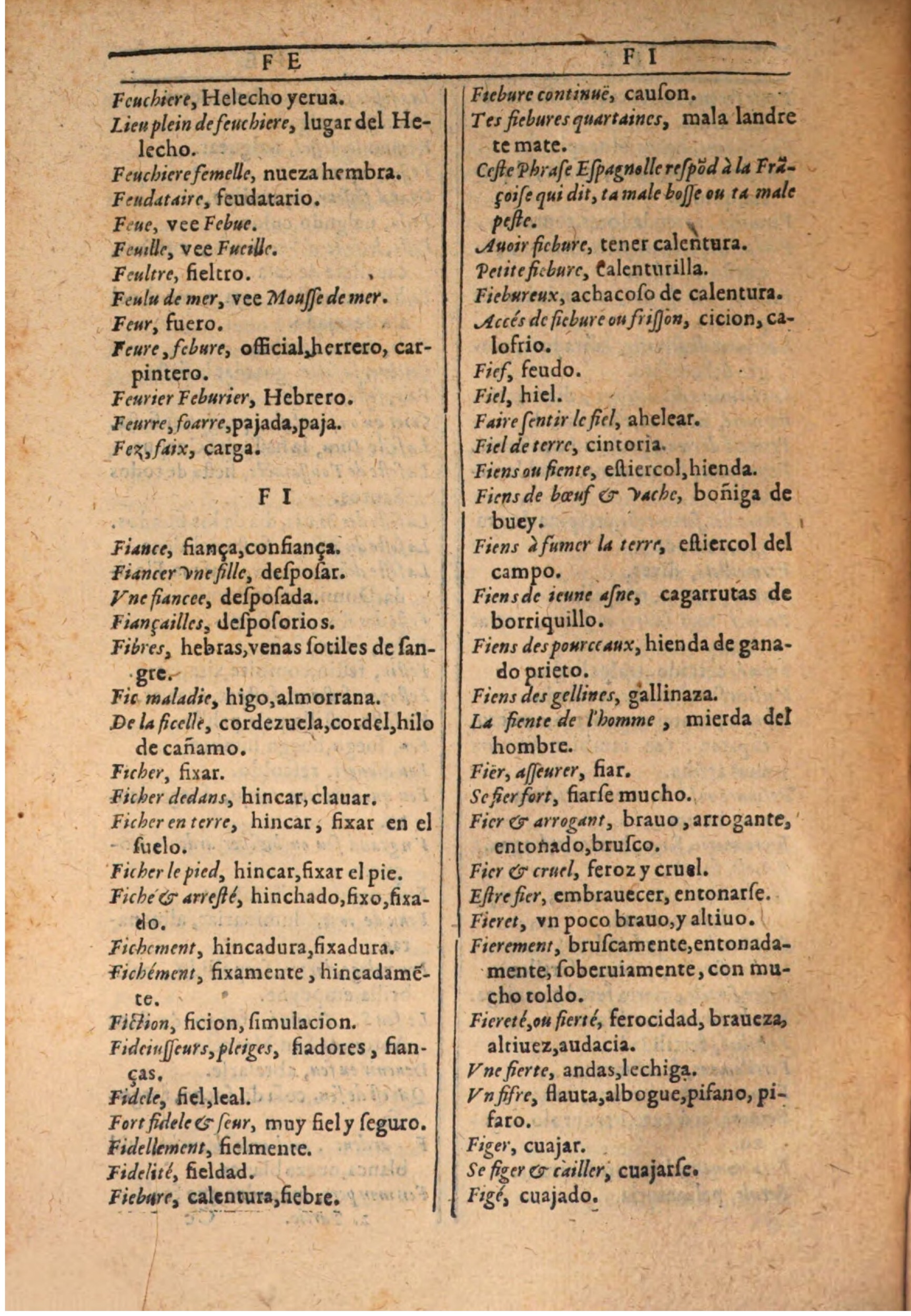 1607 - Marc Orry - Trésor des deux langues espagnole et française (Seconde partie) - BSB Munich
