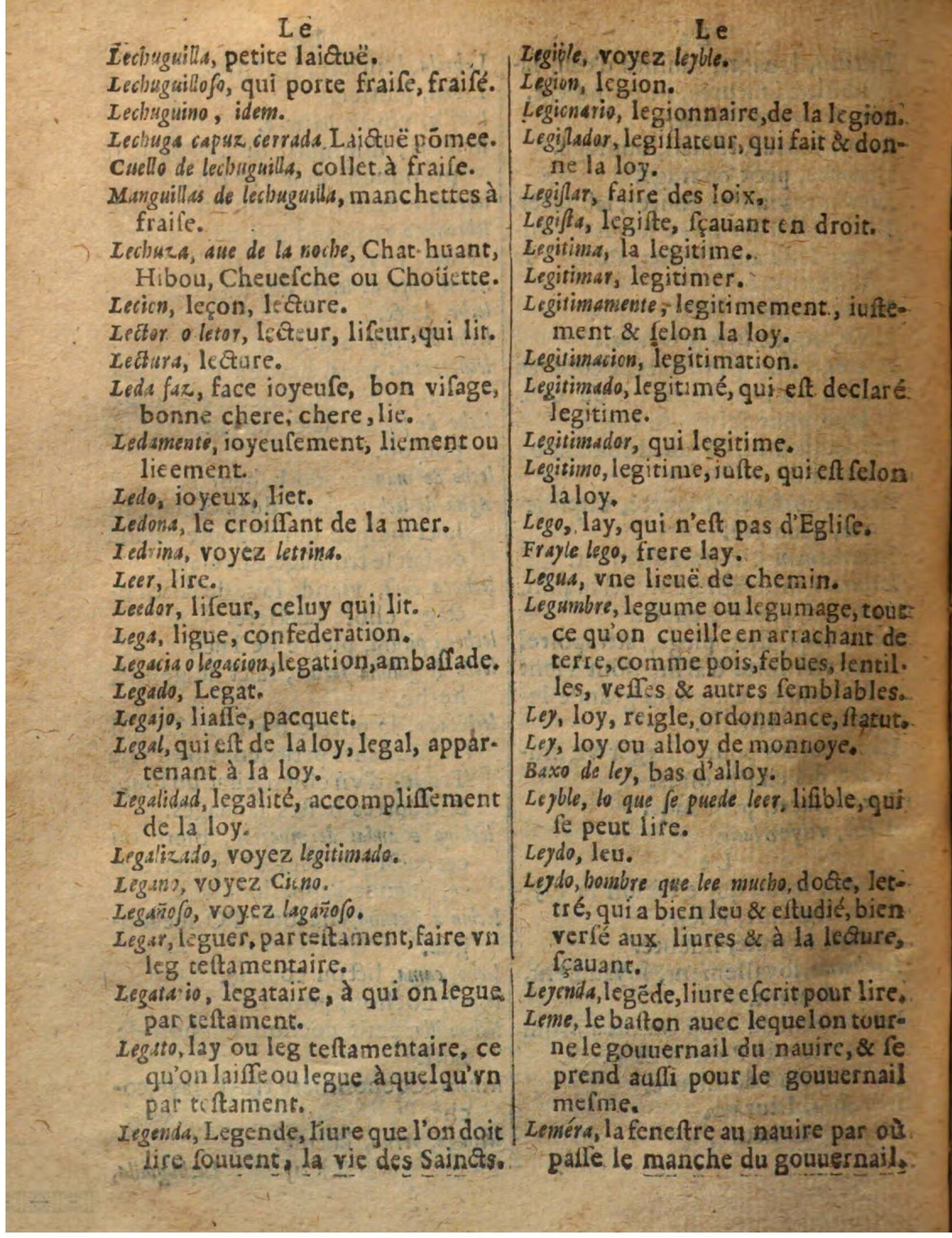 1625 - Hubert Antoine - Trésor des deux langues espagnole et française - Augsbourg