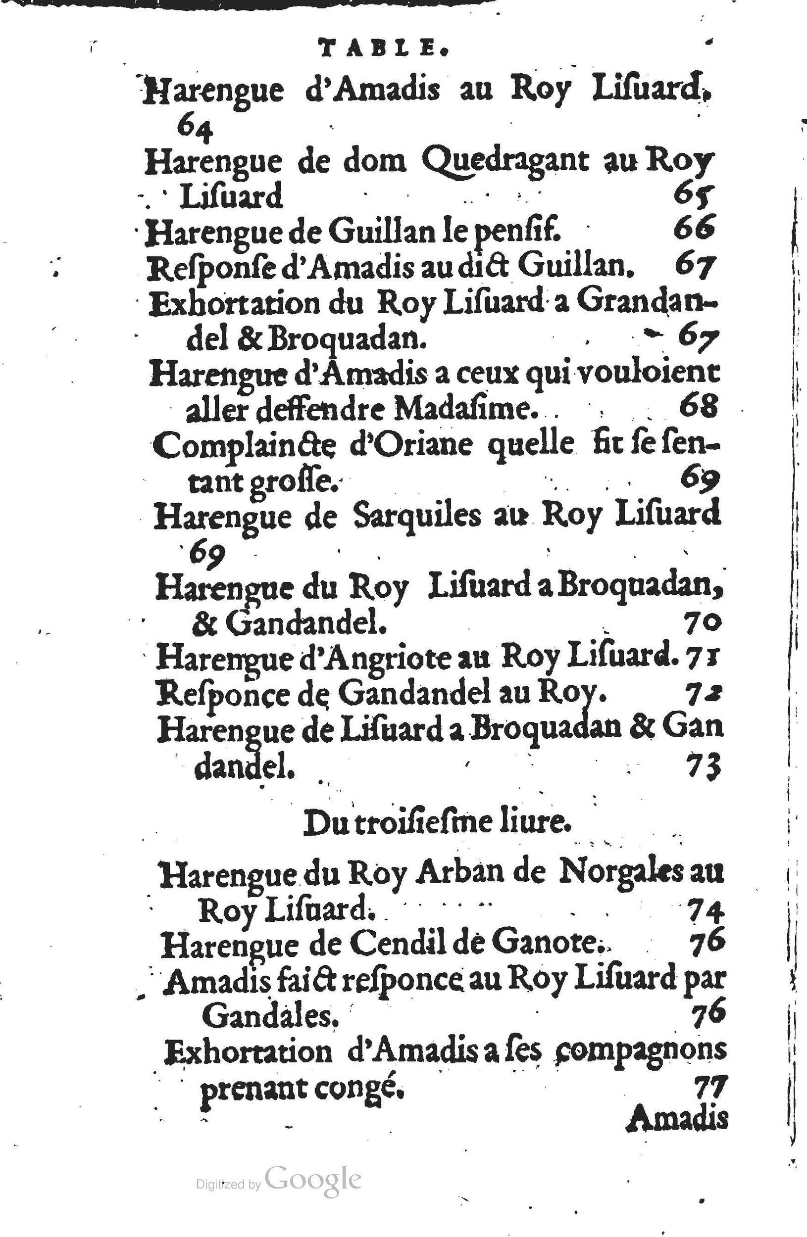 1560 - Jean d’Ogerolles et Gabriel Cotier Lyon - Trésor des Amadis - BSB Munich