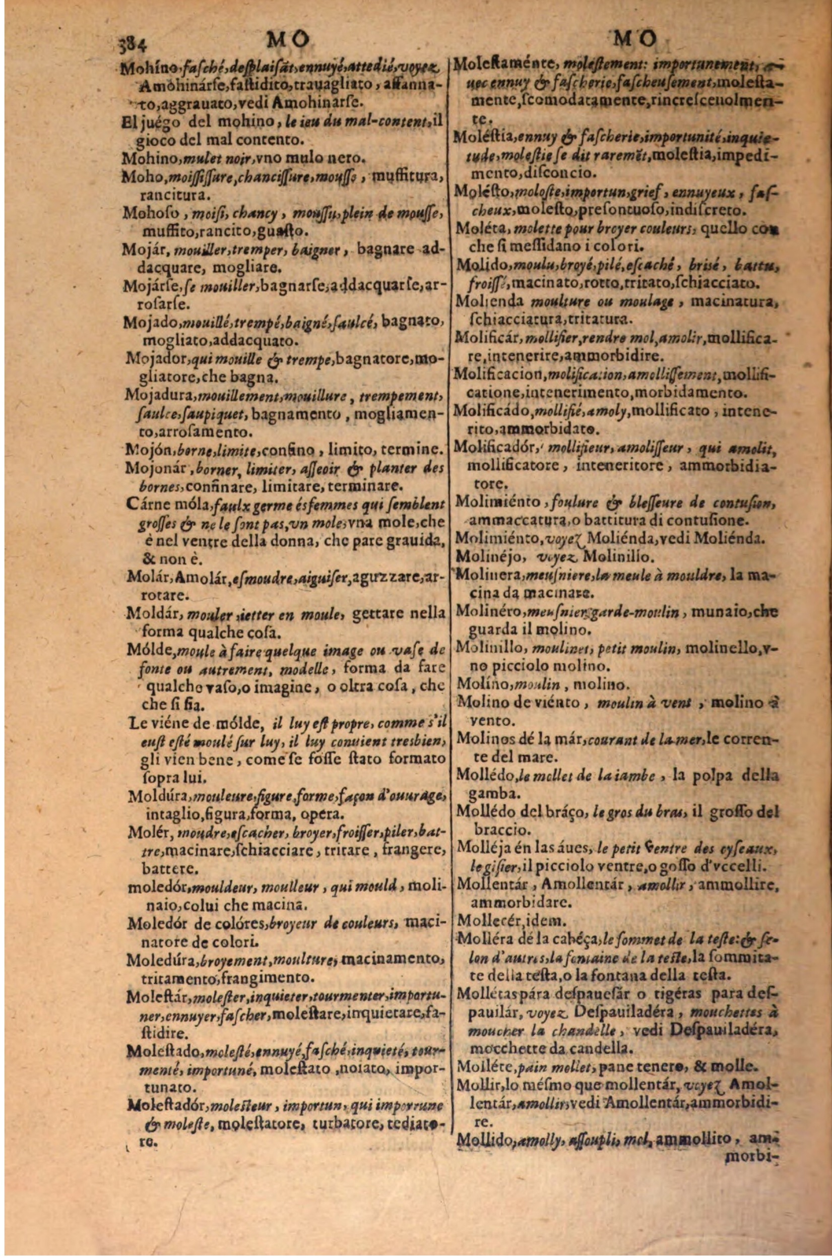 1606 - Samuel Crespin - Thresor des trois langues, francoise, italiene et espagnolle - BSB Munich