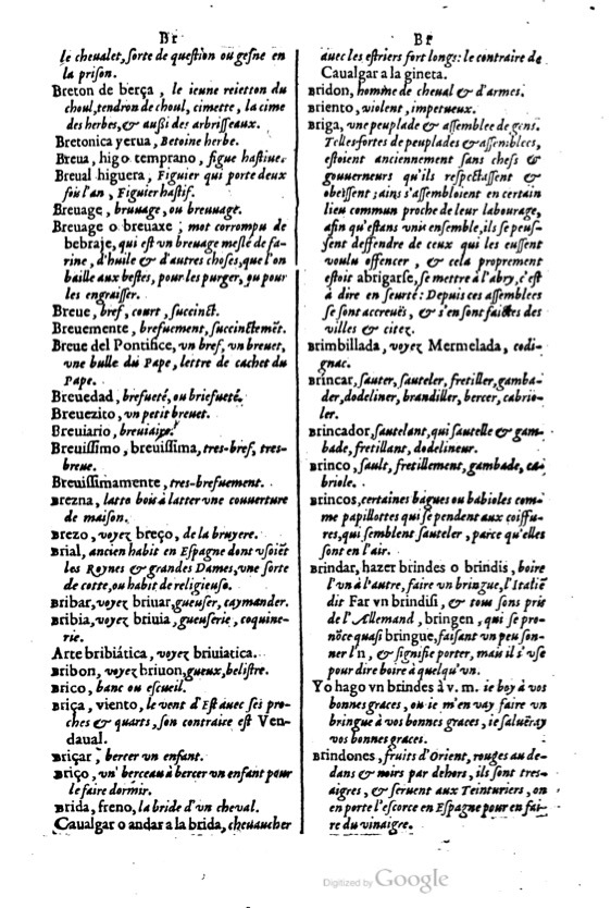 1621 - Adrian Tiffaine - Trésor des deux langues espagnole et française - BM Lyon