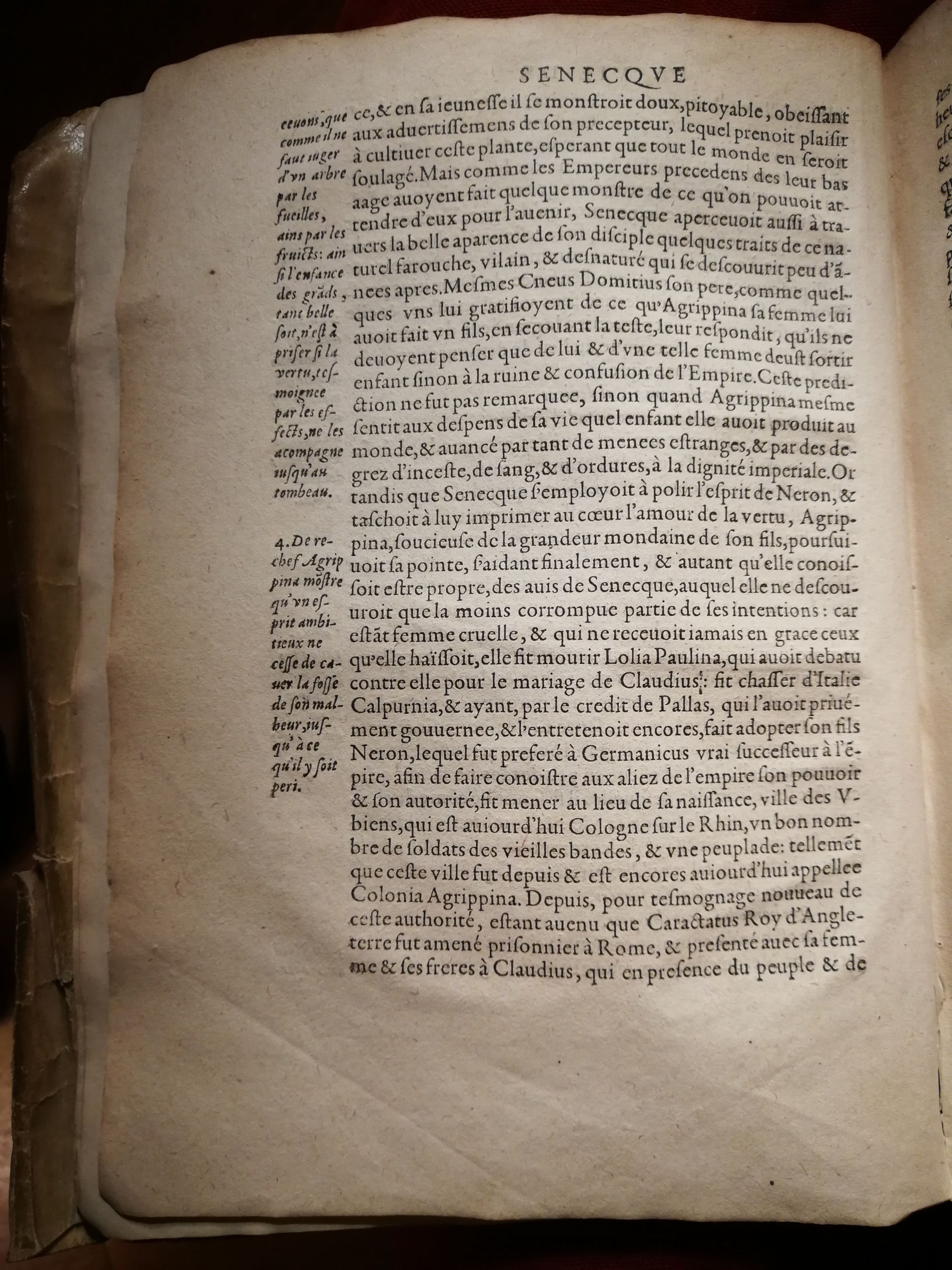 1595 - Jean Houzé - Œuvres morales et mêlées de Sénèque, Trésor de philosophie morale - T. 1 - BnF