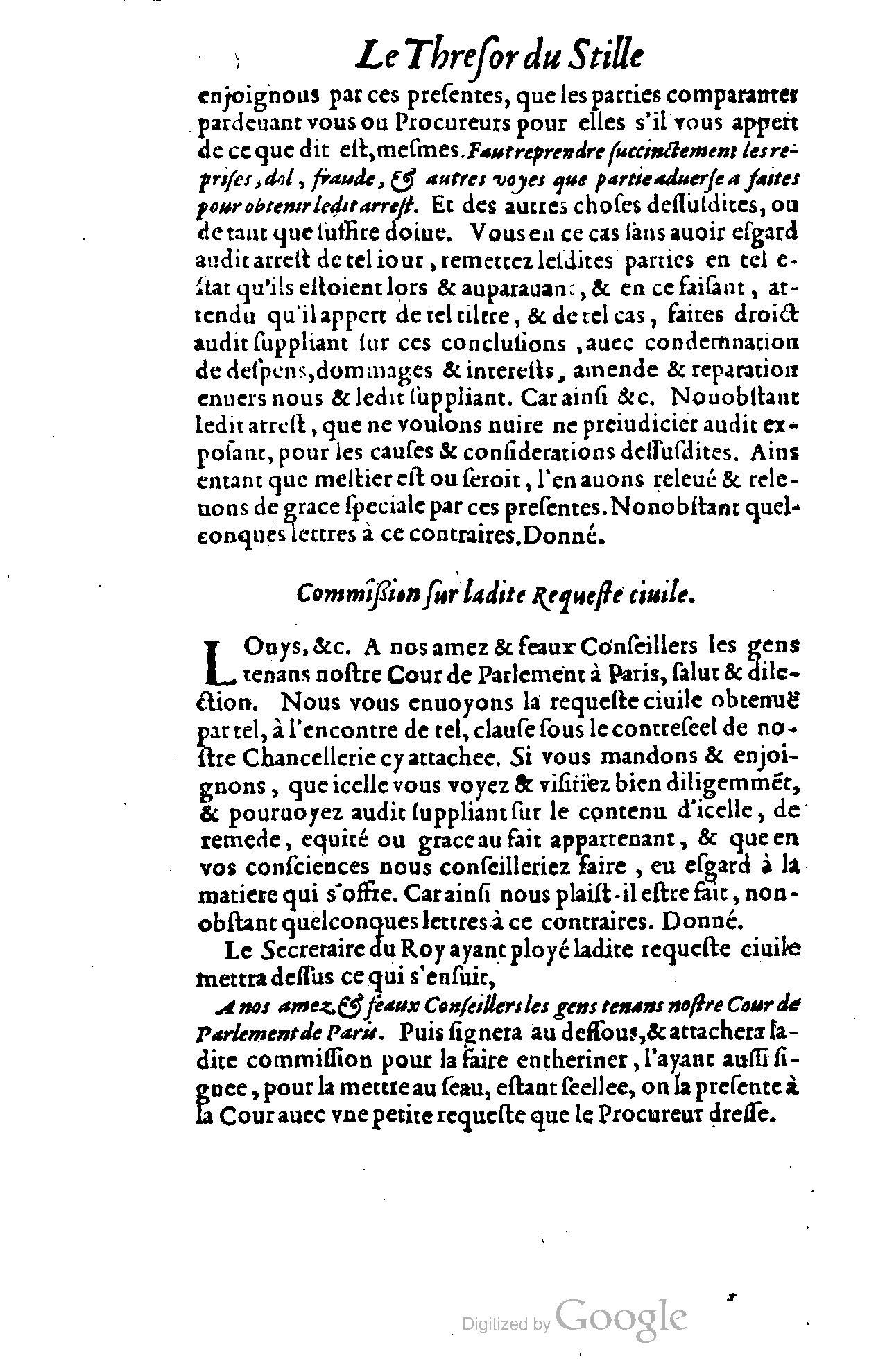 1614 - Jean Richer - Trésor du nouveau style et protocole de la chancellerie de France - BSB Munich