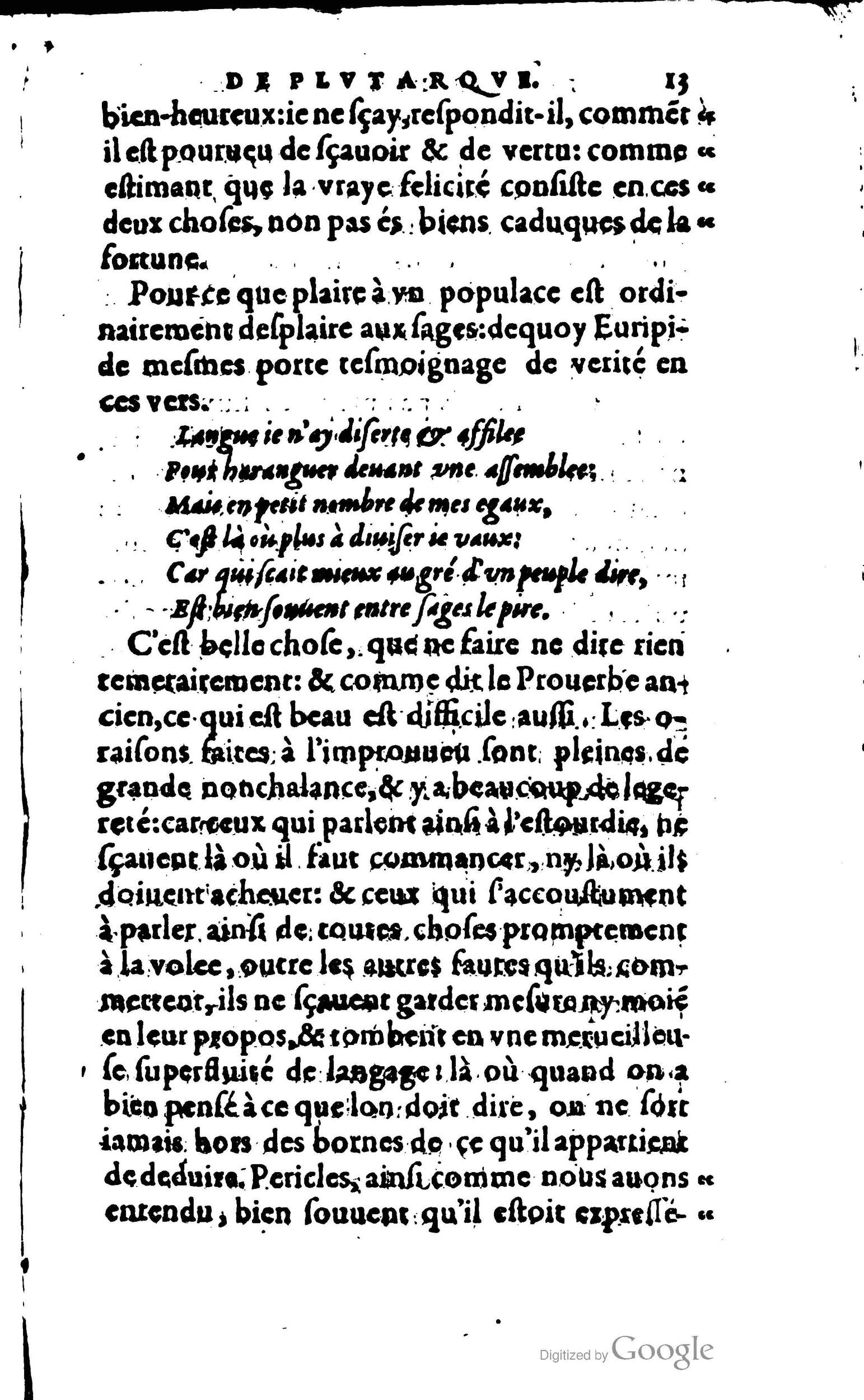 1578 - Jean Poupy - Trésor des morales de Plutarque - BSB Munich