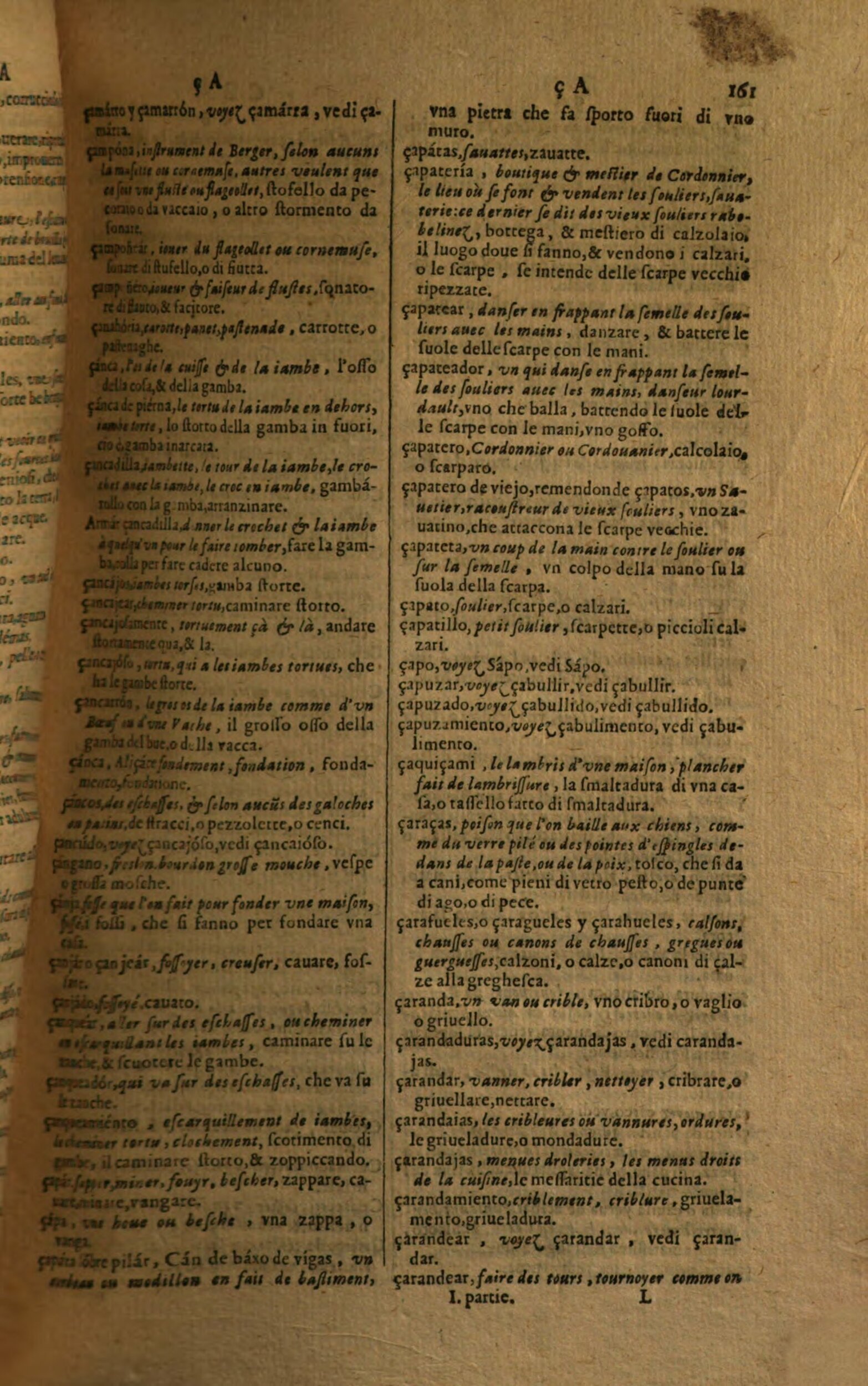 1617 - Samuel Crespin - Trésor des trois langues espagnole, française et italienne (Première partie) - Regensburg