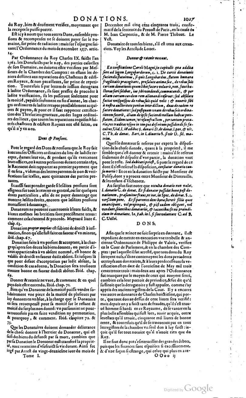 1629 - Veuve Nicolas Buon - Trésor du droit français (21754 T. 1) - BM Lyon 1629 - Veuve Nicolas Buon - Trésor du droit français (21754 T. 1) - BM Lyon