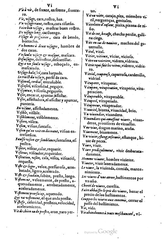 1621 - Adrian Tiffaine - Trésor des deux langues espagnole et française - BM Lyon