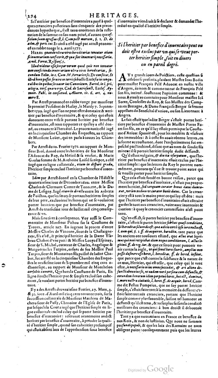 1629 - Veuve Nicolas Buon - Trésor du droit français (29620 T. 2) - BM Lyon