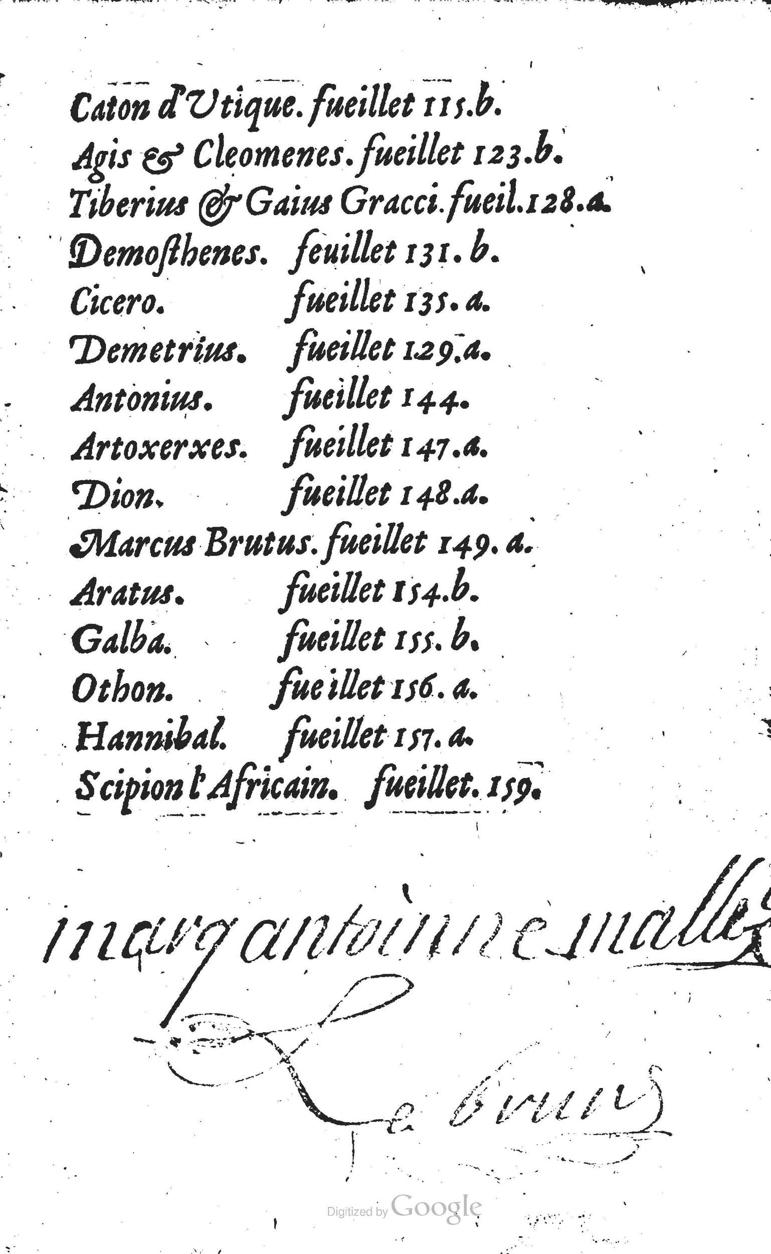 1567 - Willem Silvius - Trésor des vies de Plutarque - Anvers Musée Plantin-Moretus 1567 - Willem Silvius - Trésor des vies de Plutarque - Anvers Musée Plantin-Moretus