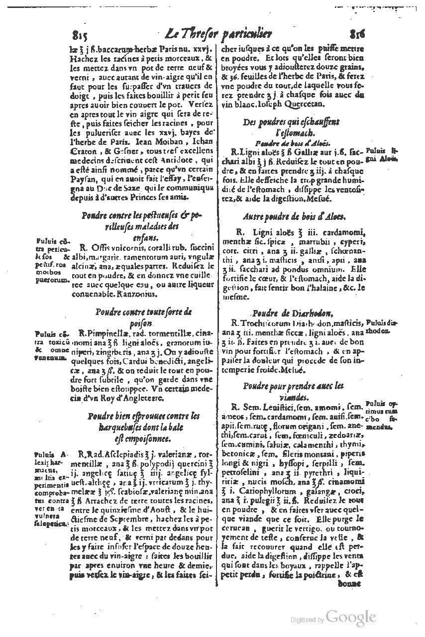 1616 - Étienne Gamonet - Grand trésor ou dispensaire - BSB Munich