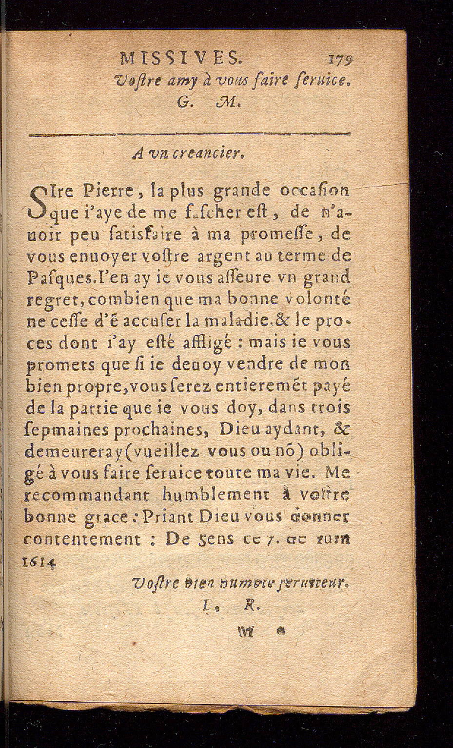 1614 - Barthélemy Vincent - Élite et Trésor des lettres missives - Bâle