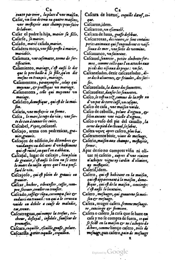 1621 - Adrian Tiffaine - Trésor des deux langues espagnole et française - BM Lyon