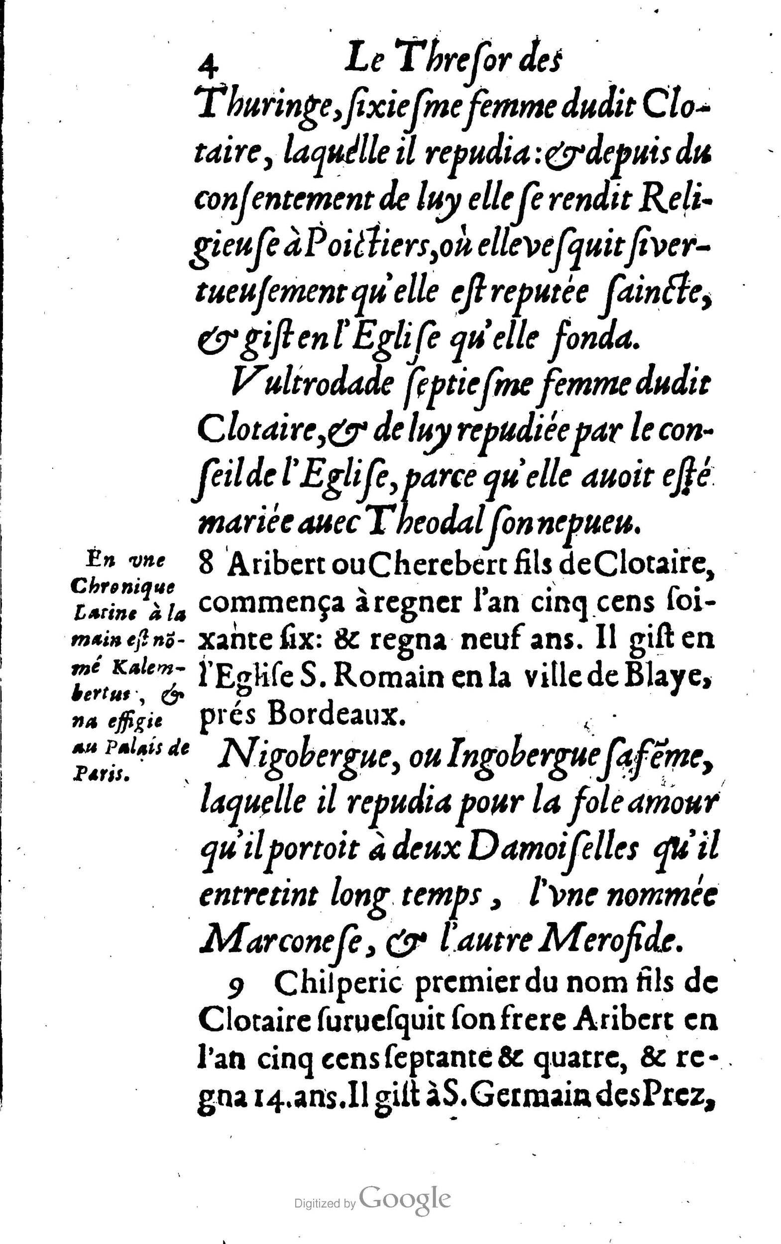 1638 - Jean Corrozet - Trésor des histoires de France - BM Lyon