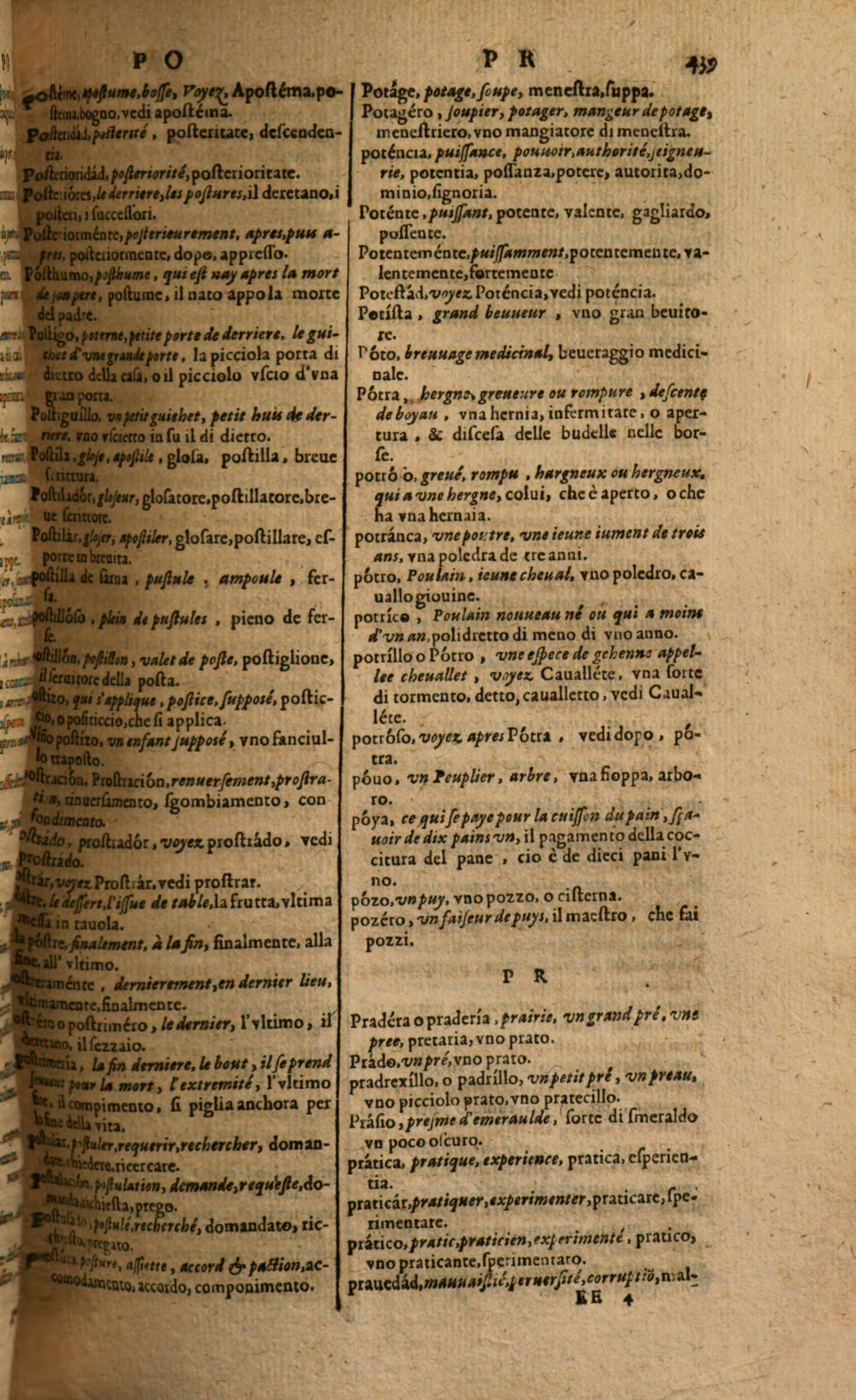 1617 - Samuel Crespin - Trésor des trois langues espagnole, française et italienne (Première partie) - Regensburg