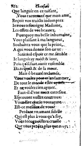 1623 - Jacques Cailloüé - Trésor ou recueil des chansons amoureuses - British Library