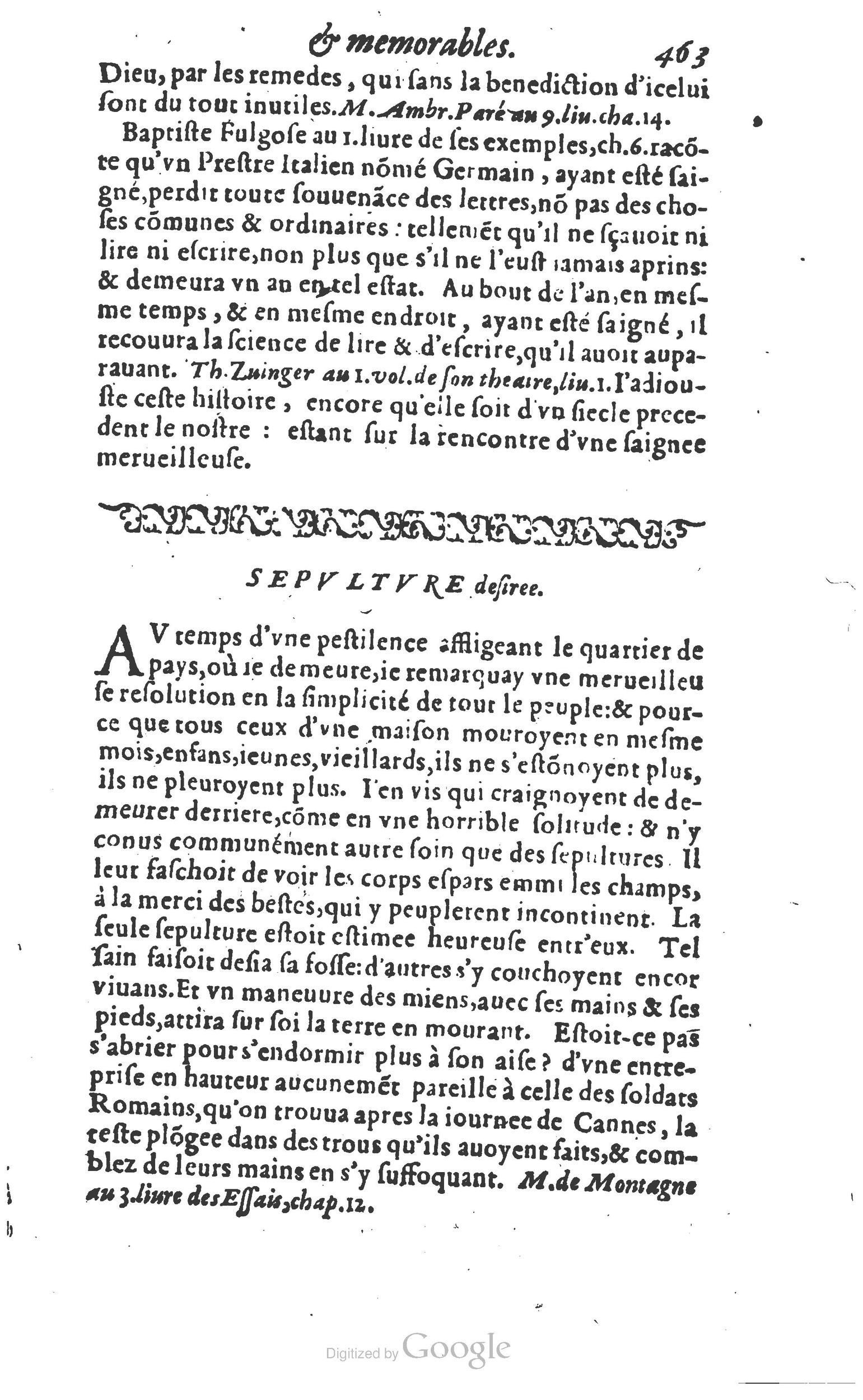 1610 - Paul Marceau - Trésor d’histoires admirables et mémorables - Princeton