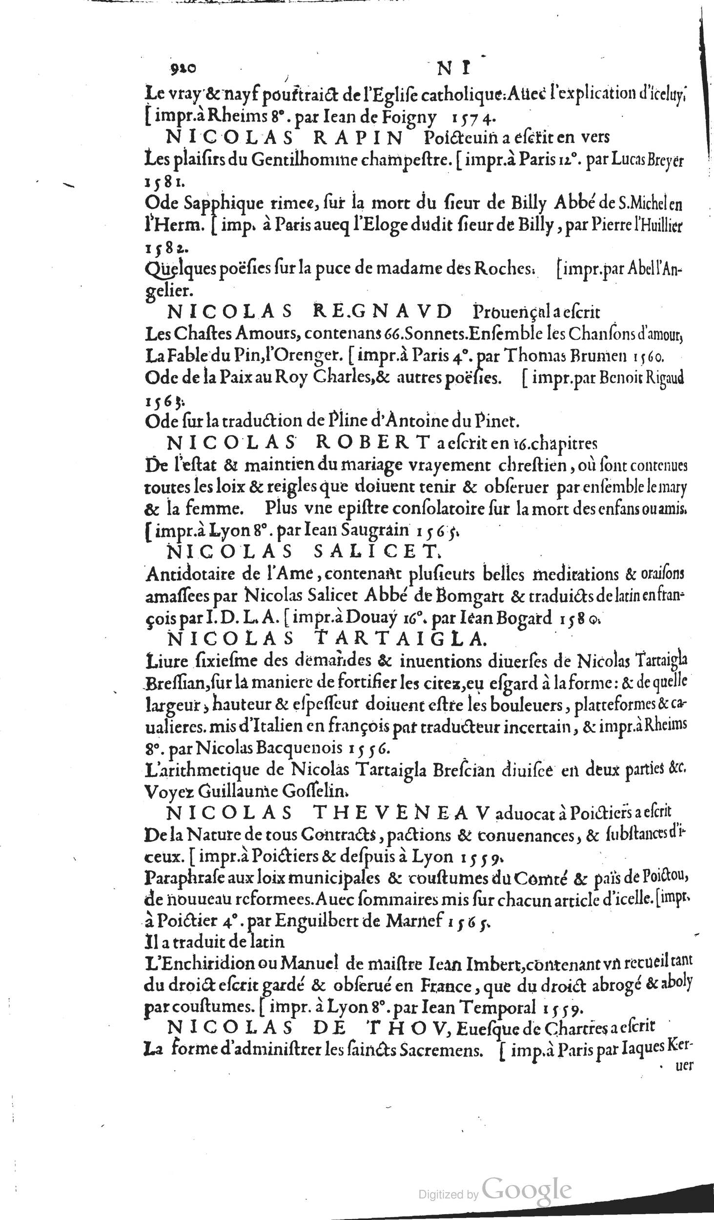1585 - Barthélemy Honorat - Bibliothèques françaises - BSB Munich