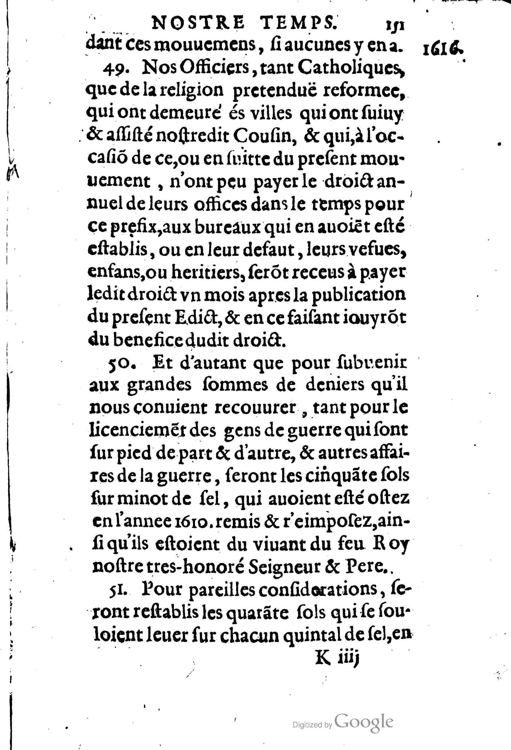 1623 - Joseph Bouillerot - Trésor de l’histoire générale de notre temps - BM Lyon