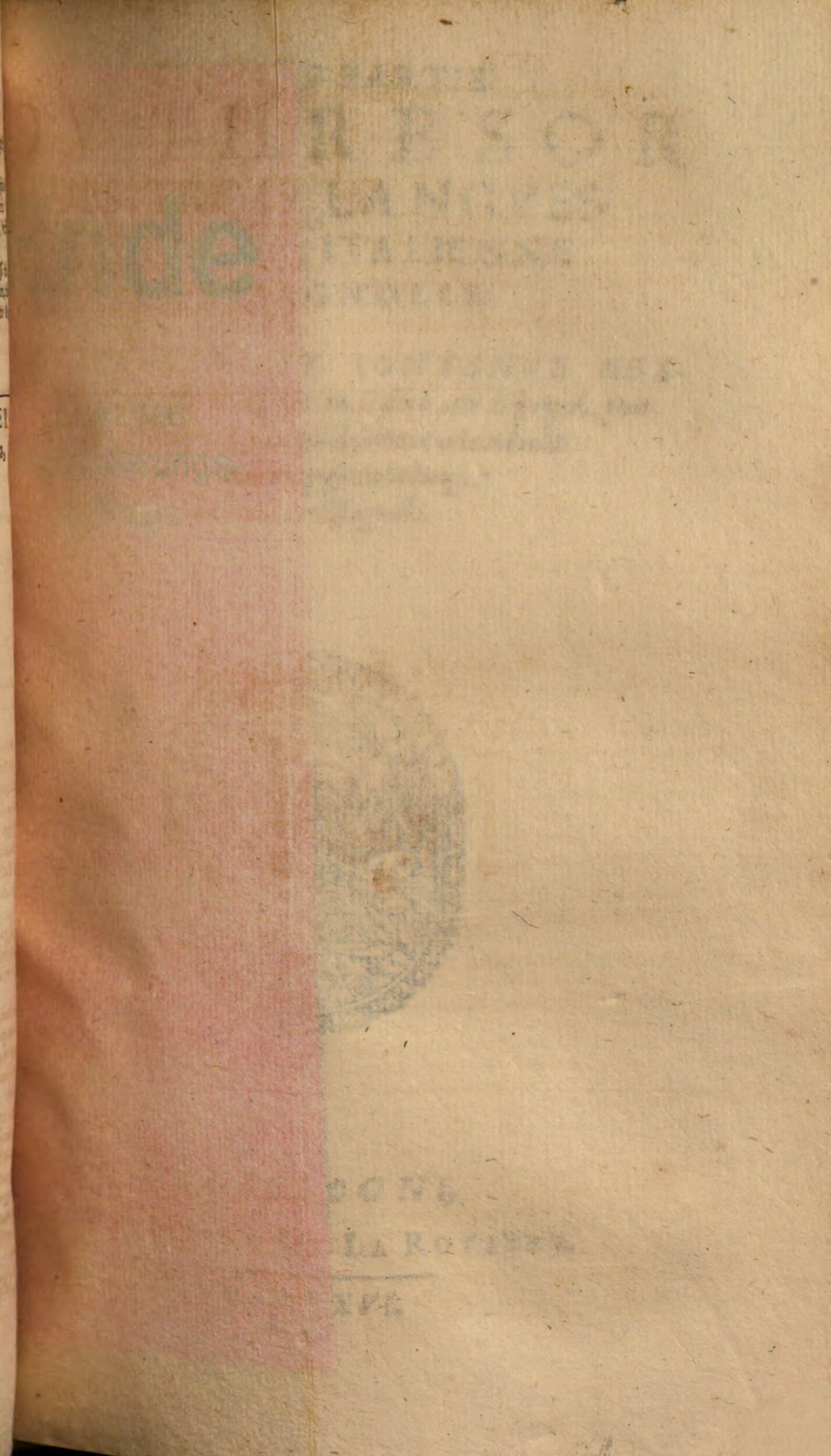 1617 - Samuel Crespin - Trésor des trois langues espagnole, française et italienne (Première partie) - Regensburg